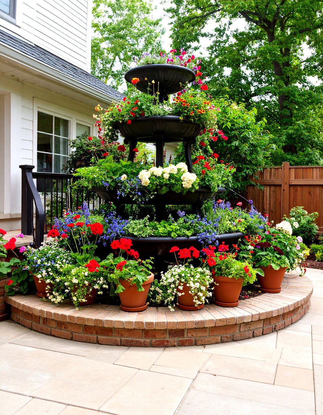 Firefly Create a high quality image with extra brightness of a large semi circular amphi - 30 outdoor plant stand ideas