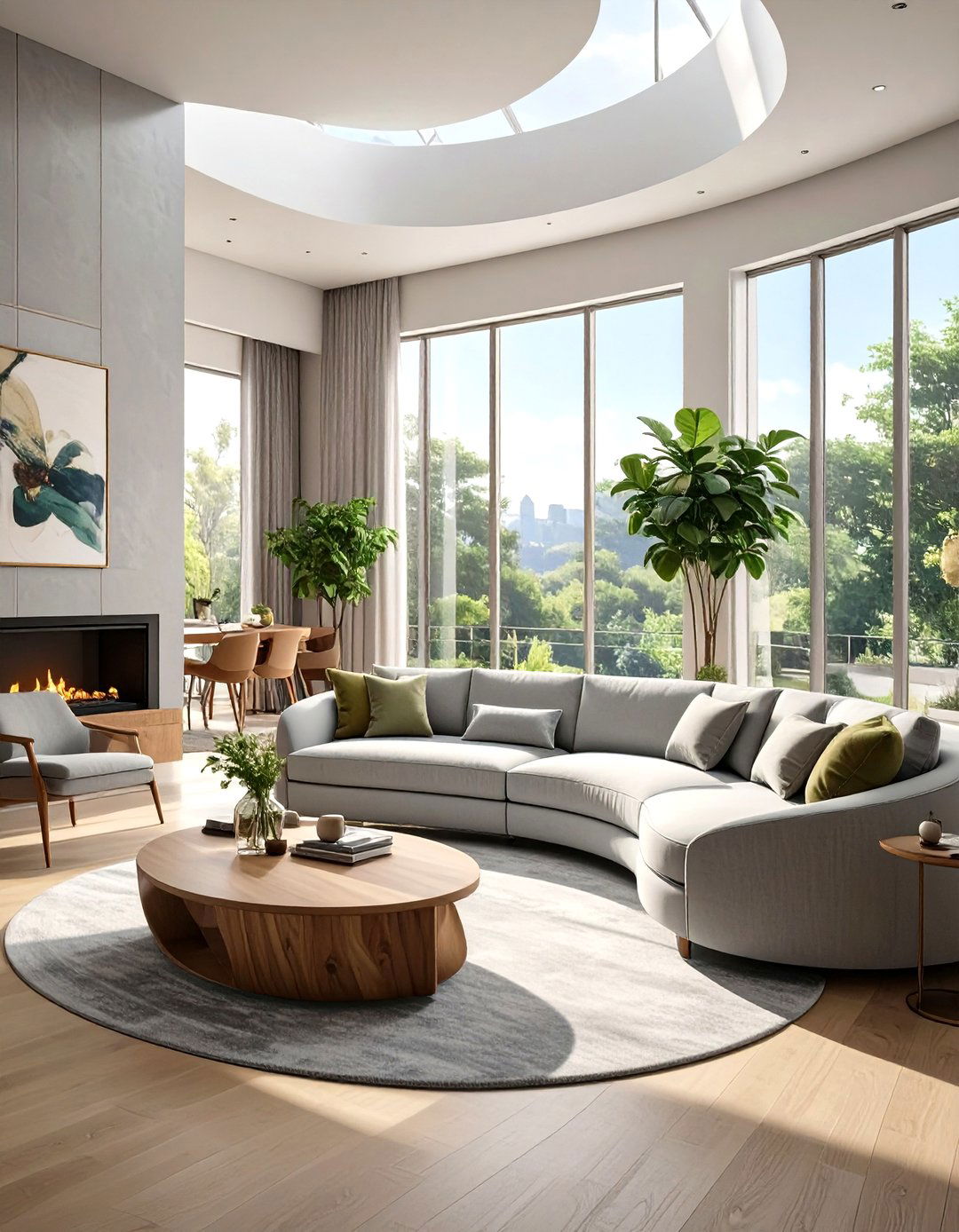 Firefly Create a high quality image with extra brightness of a living room centered aroun - 30 top trends in interior design