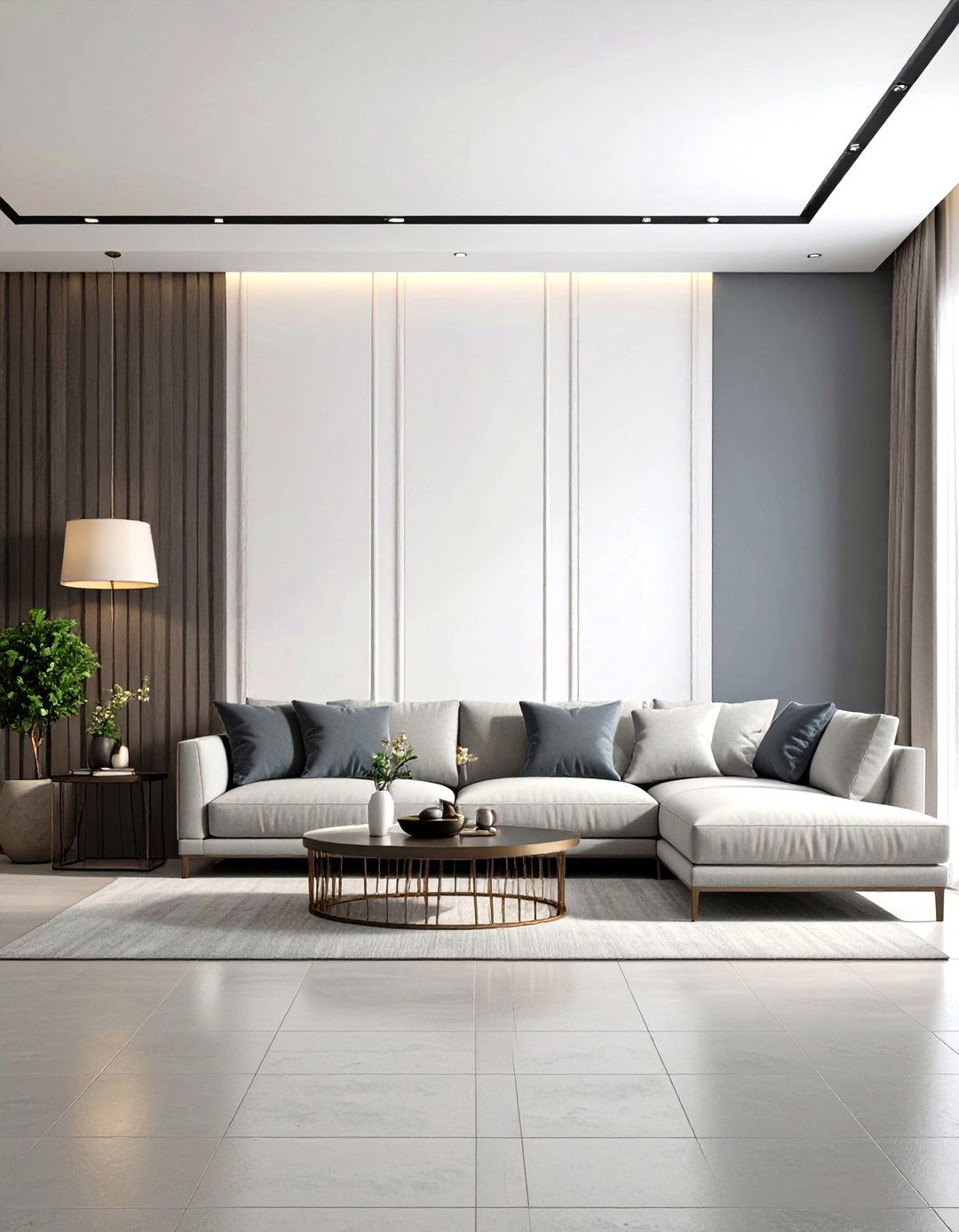 Firefly Create a high quality image with extra brightness of a living room with a two ton - 30 paint ideas for living room