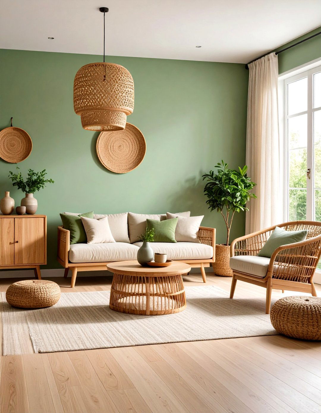 Firefly Create a high quality image with extra brightness of a living room with soothing - 30 paint ideas for living room