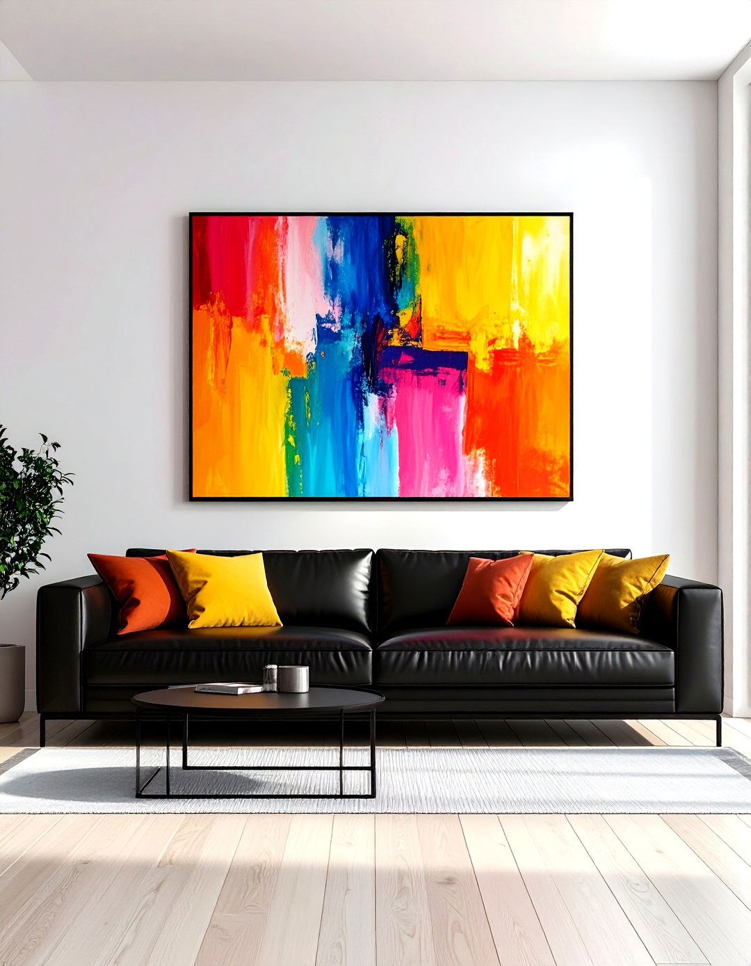 Firefly Create a high quality image with extra brightness of a minimalist living room wit - 30 paint ideas for living room