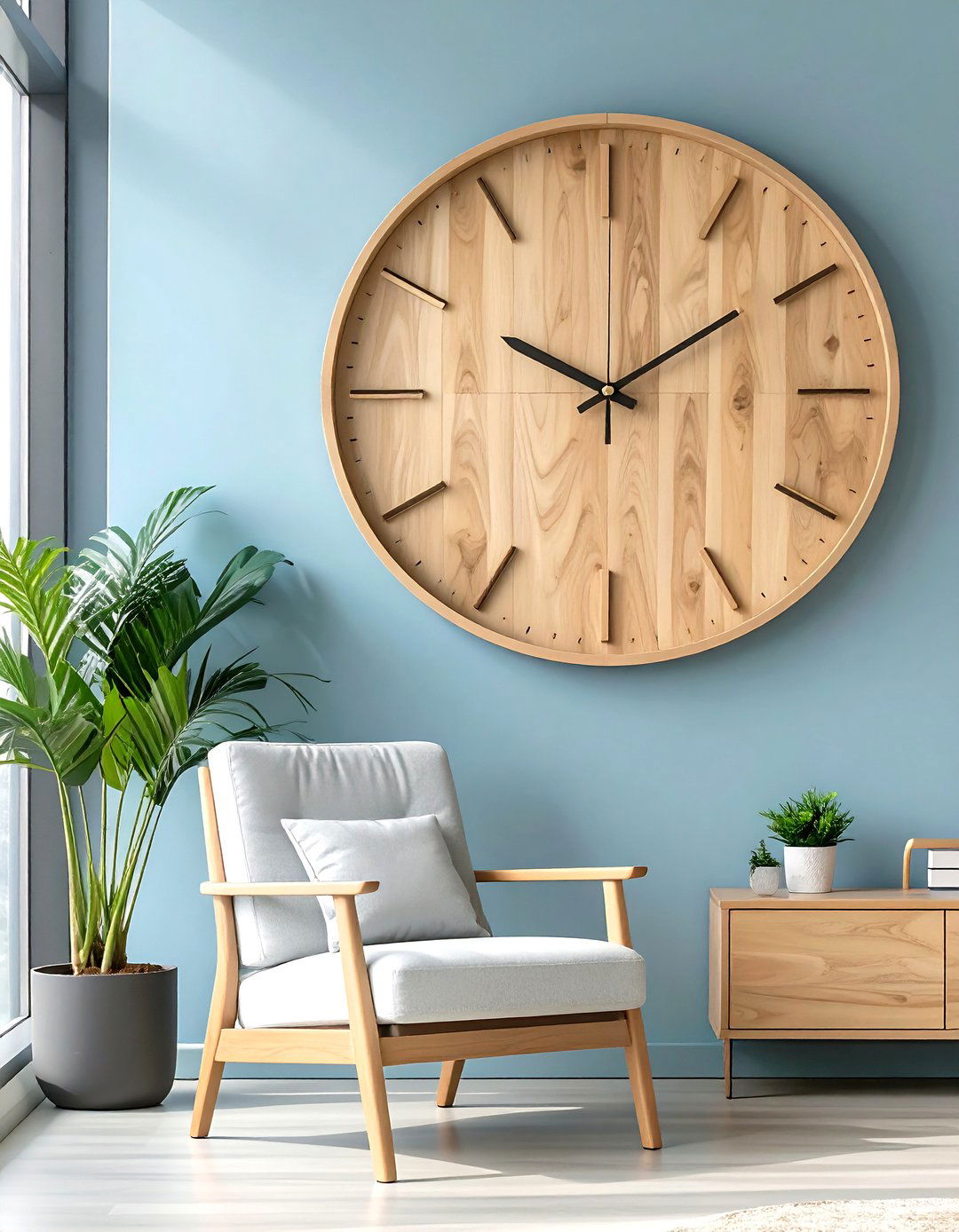 Firefly Create a high quality image with extra brightness of a minimalist wall clock with - 30 therapy office decor ideas