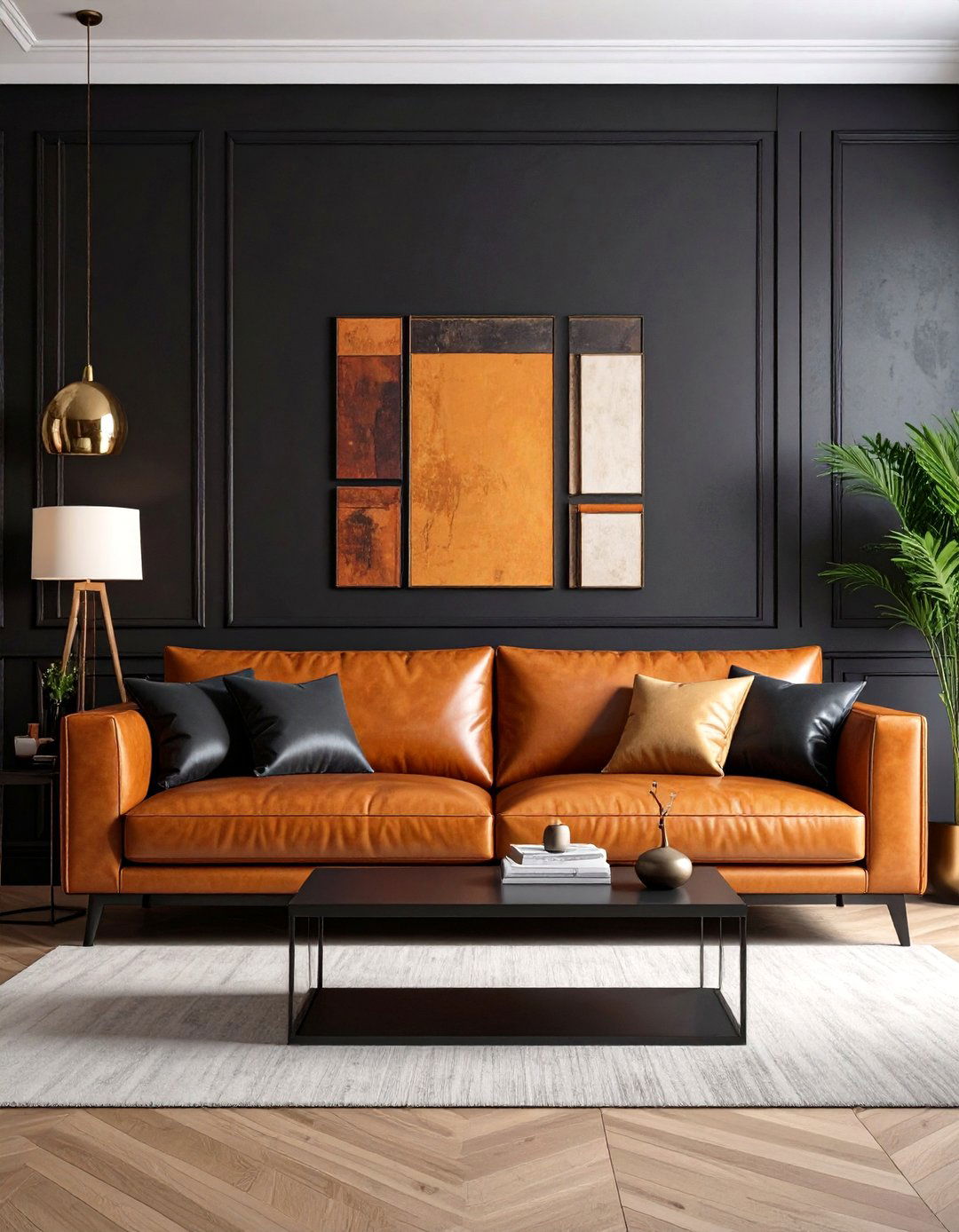 Firefly Create a high quality image with extra brightness of a moody and dramatic living - 30 paint ideas for living room