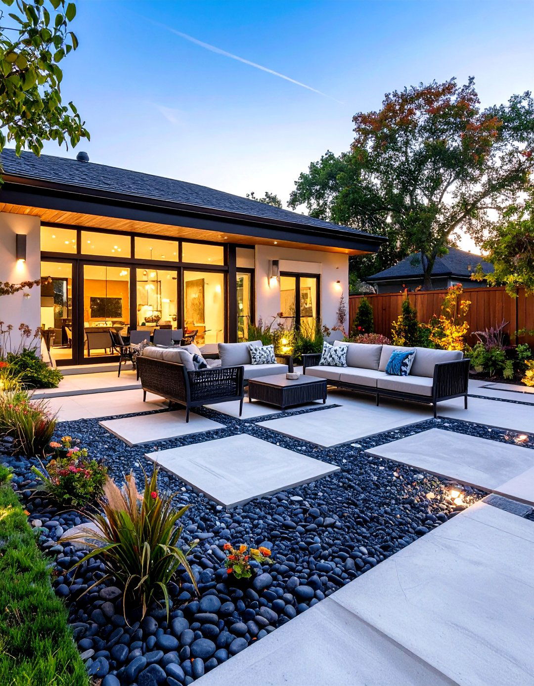 Firefly Create a high quality image with extra brightness of a poured concrete patio desi - 30 poured concrete patio ideas