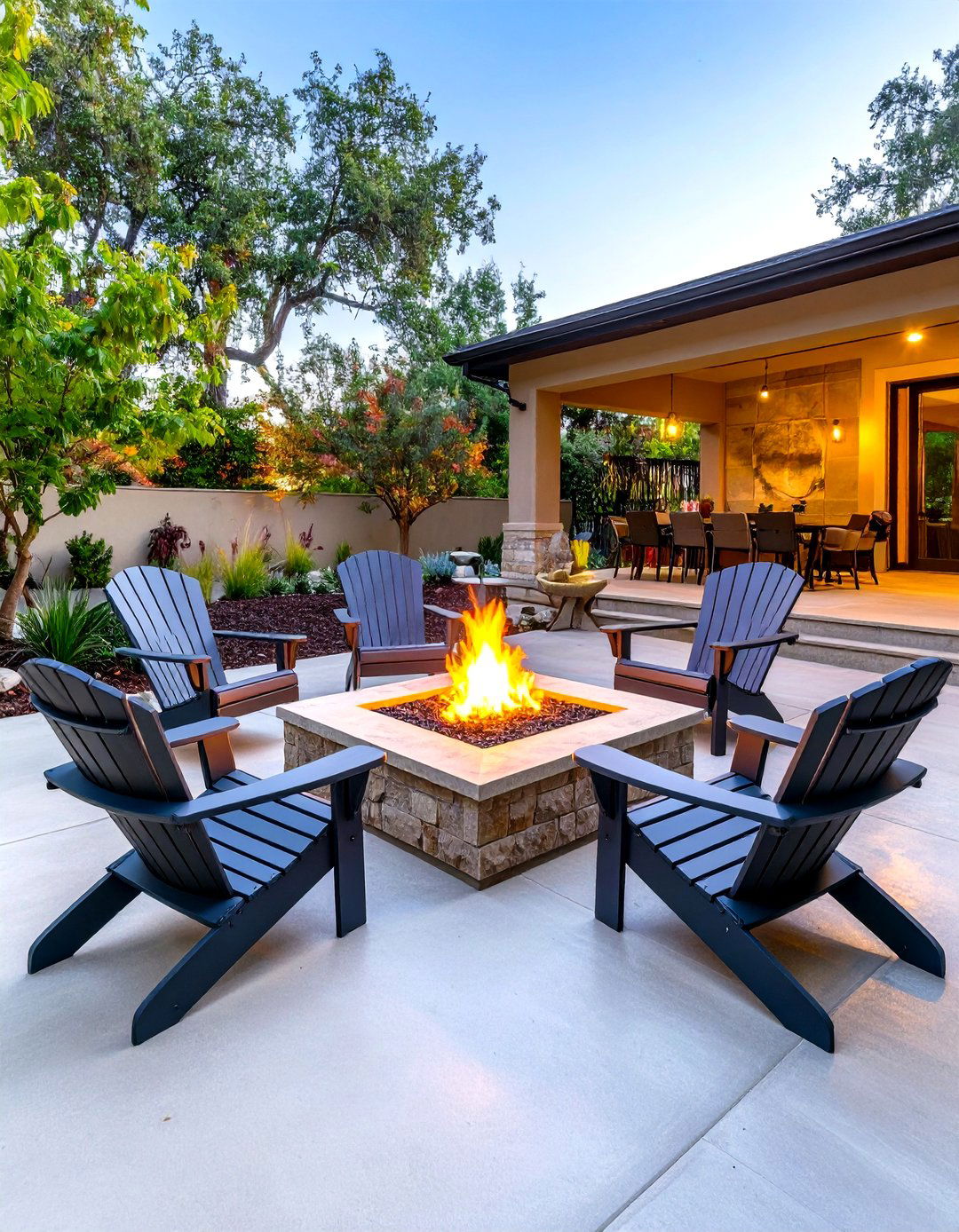 Firefly Create a high quality image with extra brightness of a poured concrete patio with - 30 poured concrete patio ideas