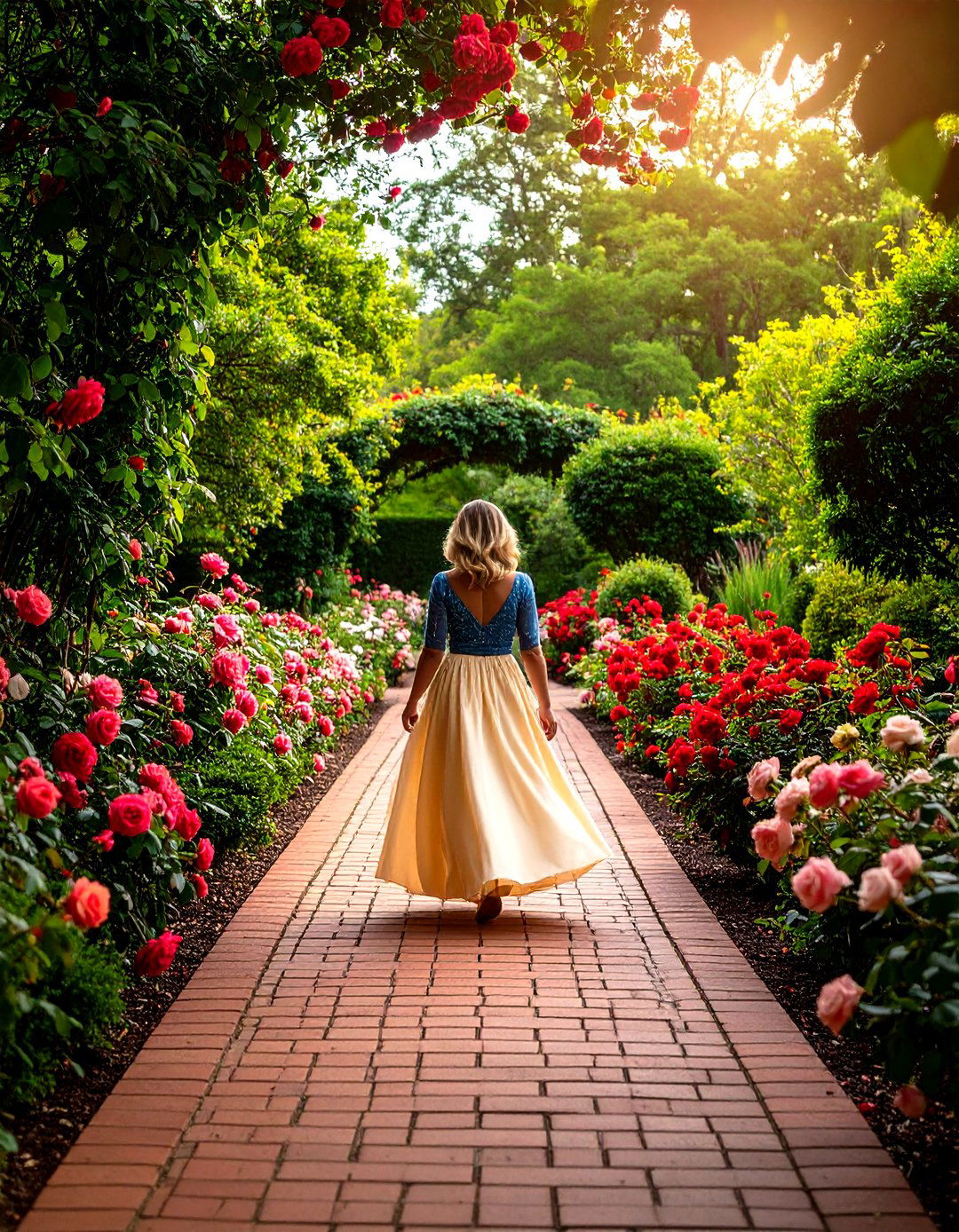 Firefly Create a high quality image with extra brightness of a senior girl in a flowing s - 30 outdoor senior picture ideas