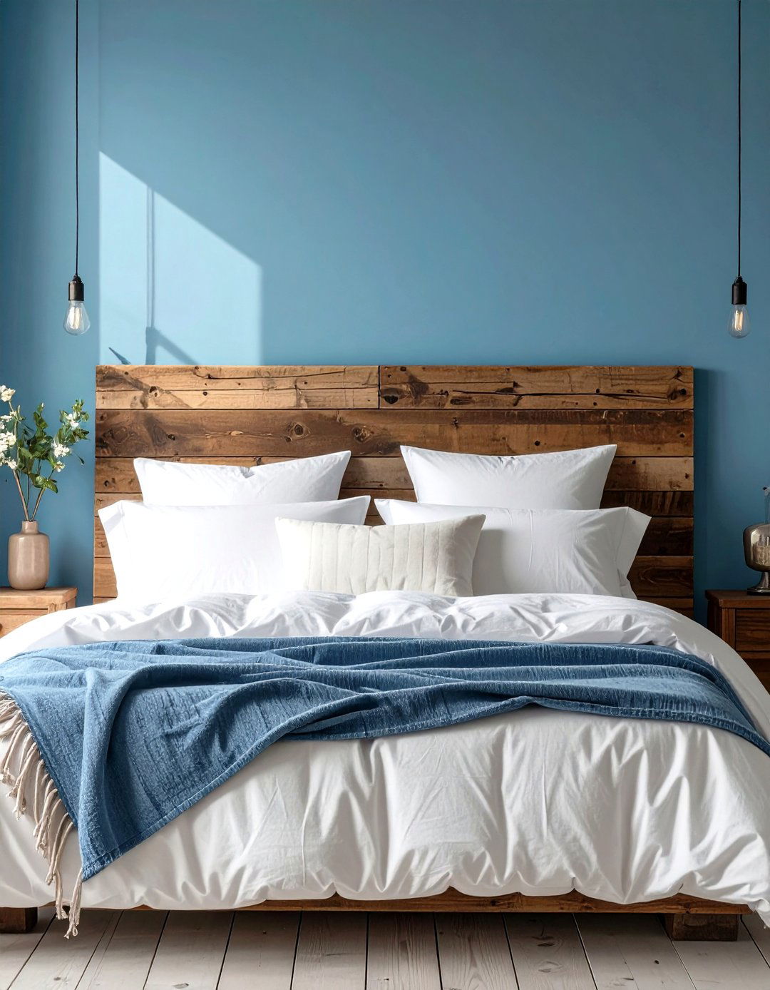 Firefly Create a high quality image with extra brightness of a simple raw wood reclaimed - 30 shabby chic bedroom ideas