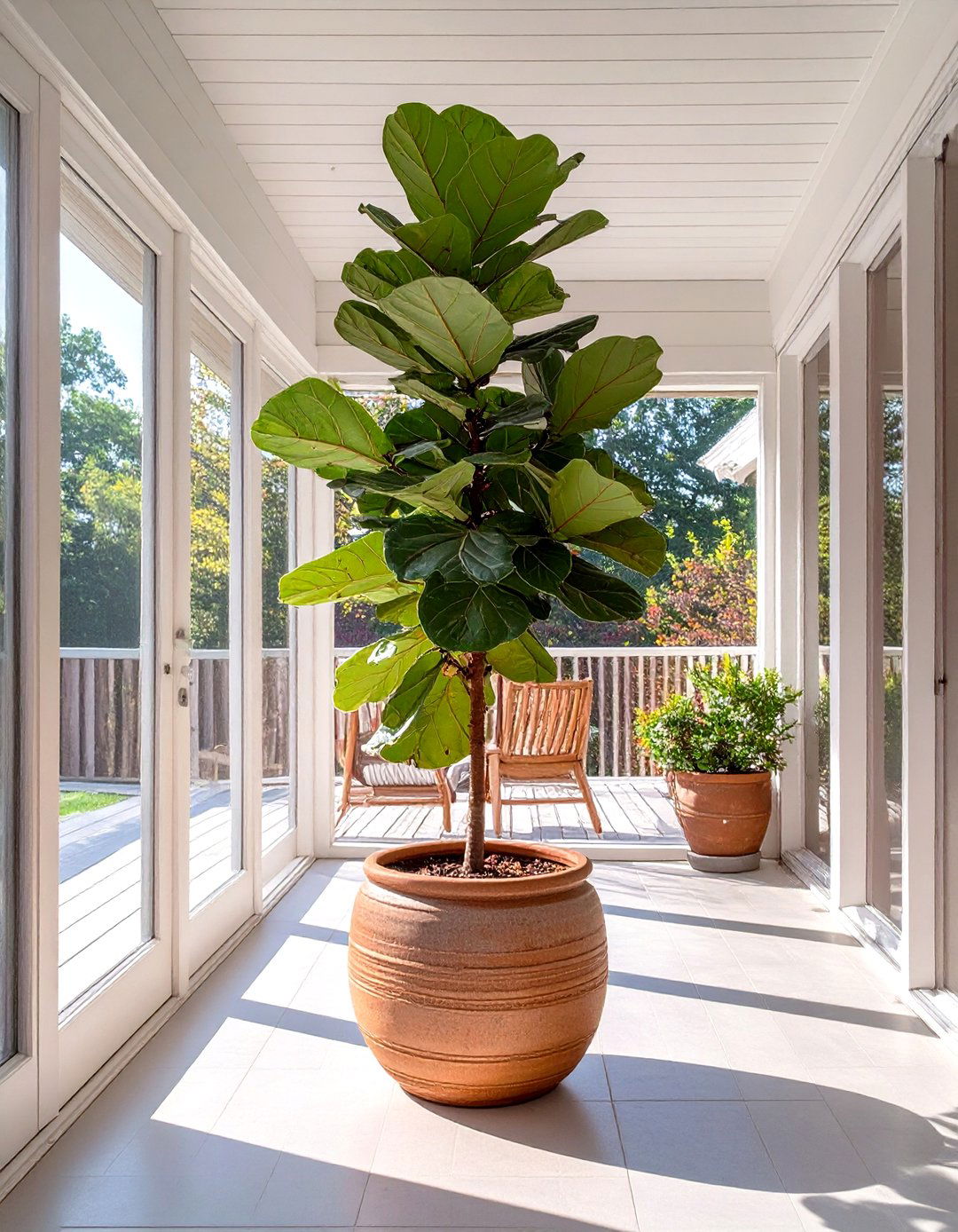 Firefly Create a high quality image with extra brightness of a single tall vibrant fiddl - 30 small screened in porch ideas