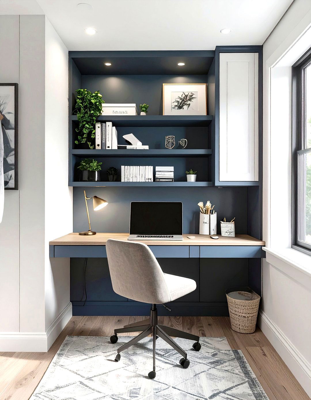 Firefly Create a high quality image with extra brightness of a small alcove transformed i - 30 small bedroom bedroom office ideas
