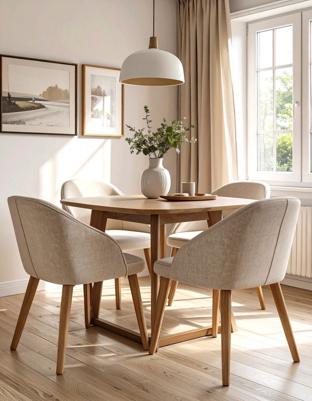 Firefly Create a high quality image with extra brightness of a small dining table surroun - 30 small dining room decorating ideas