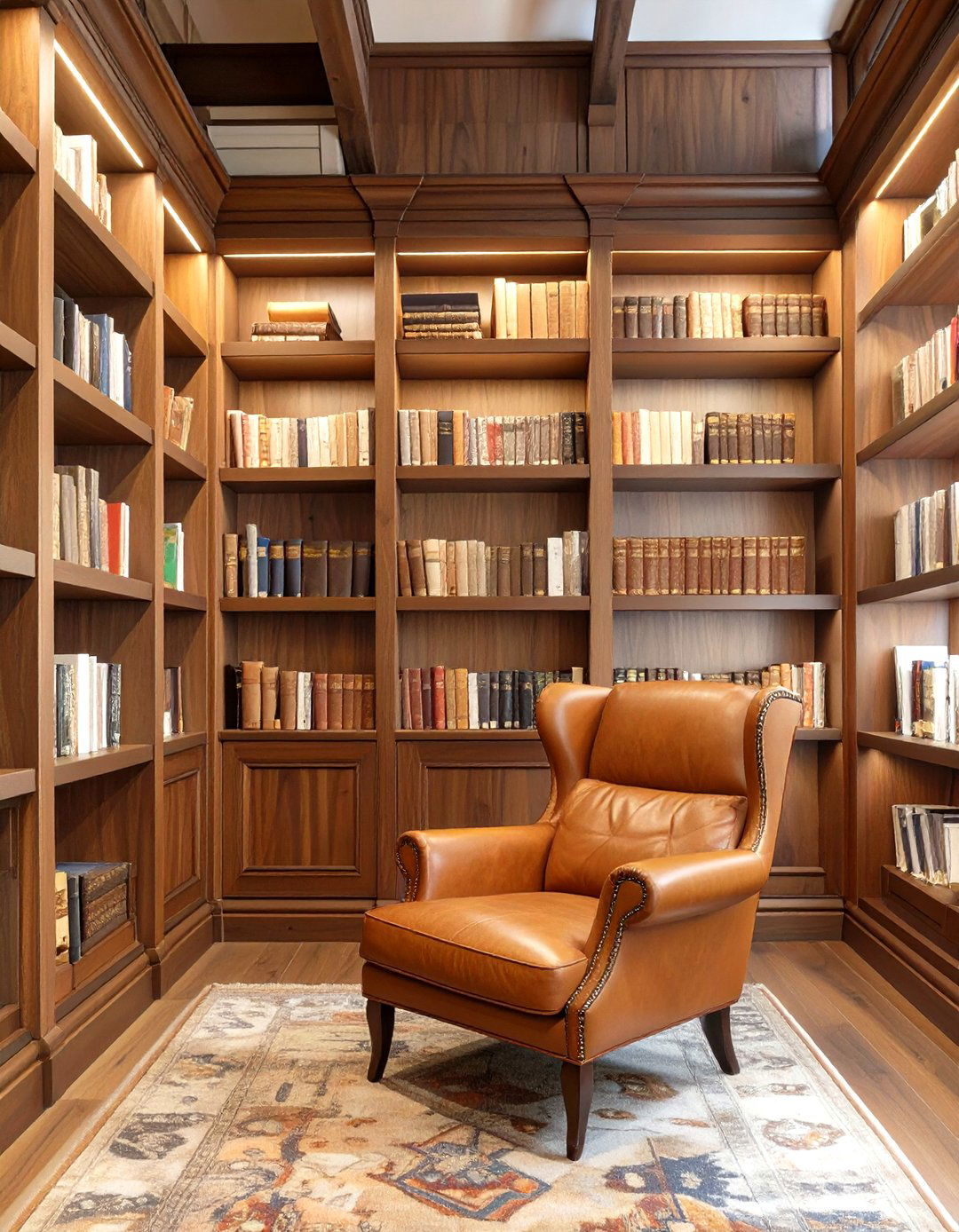 Firefly Create a high quality image with extra brightness of a sophisticated library with - 30 top trends in interior design