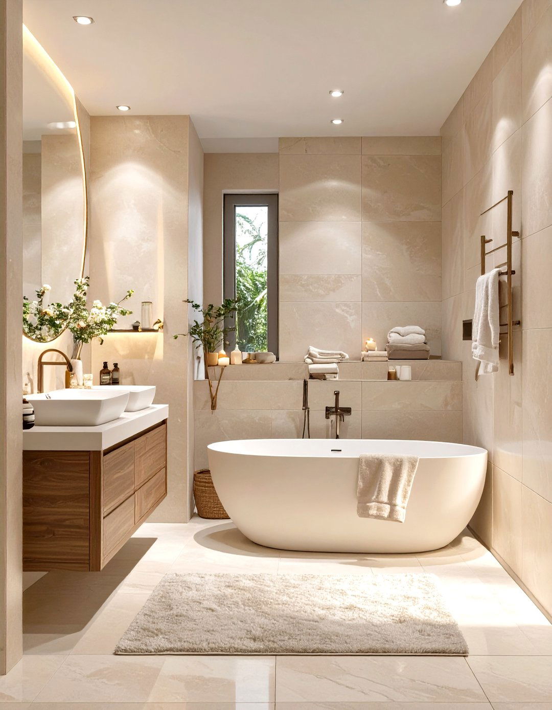 Firefly Create a high quality image with extra brightness of a spa bathroom decorated in - 30 spa bathroom ideas