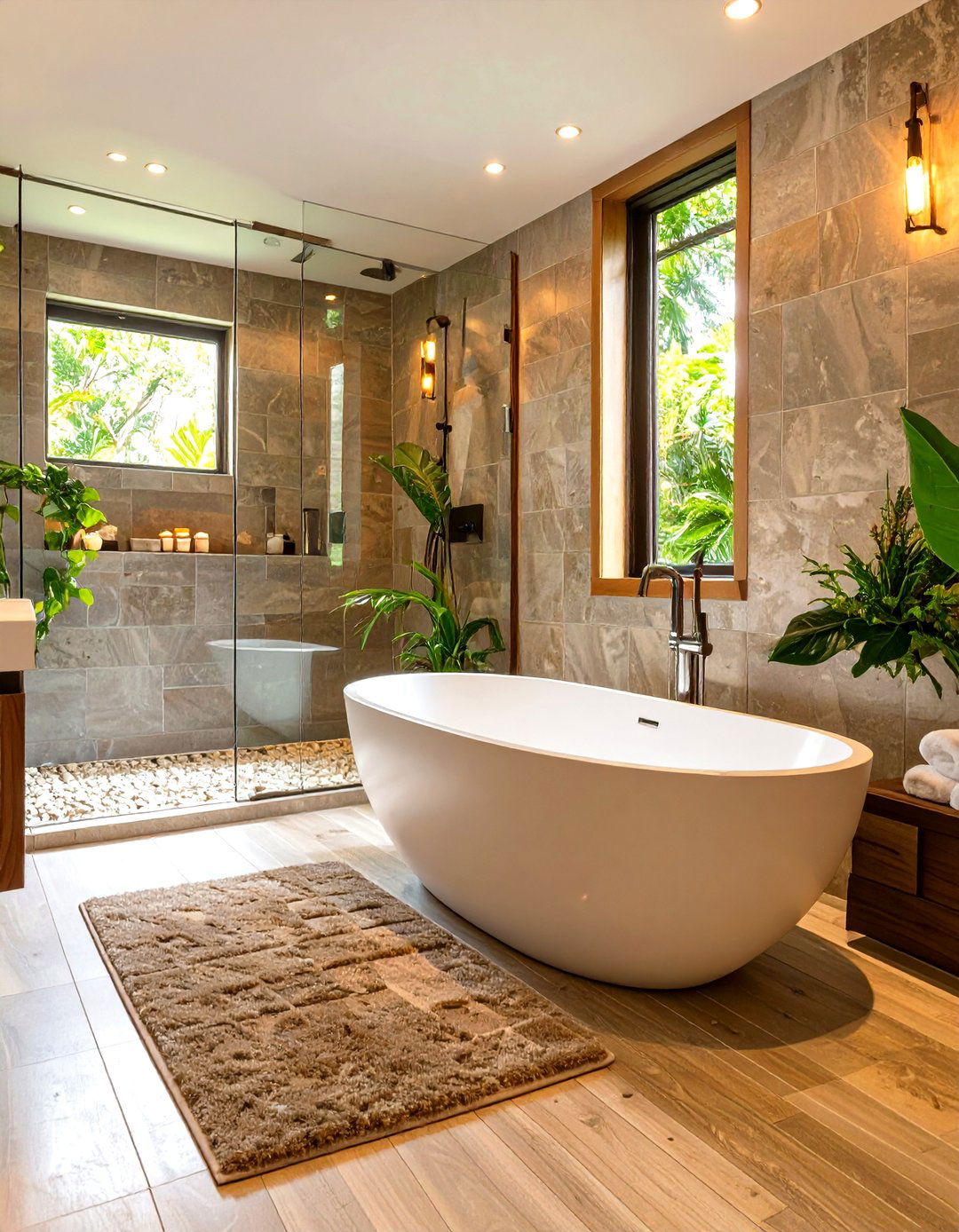 Firefly Create a high quality image with extra brightness of a spa like bathroom featurin - 30 top trends in interior design
