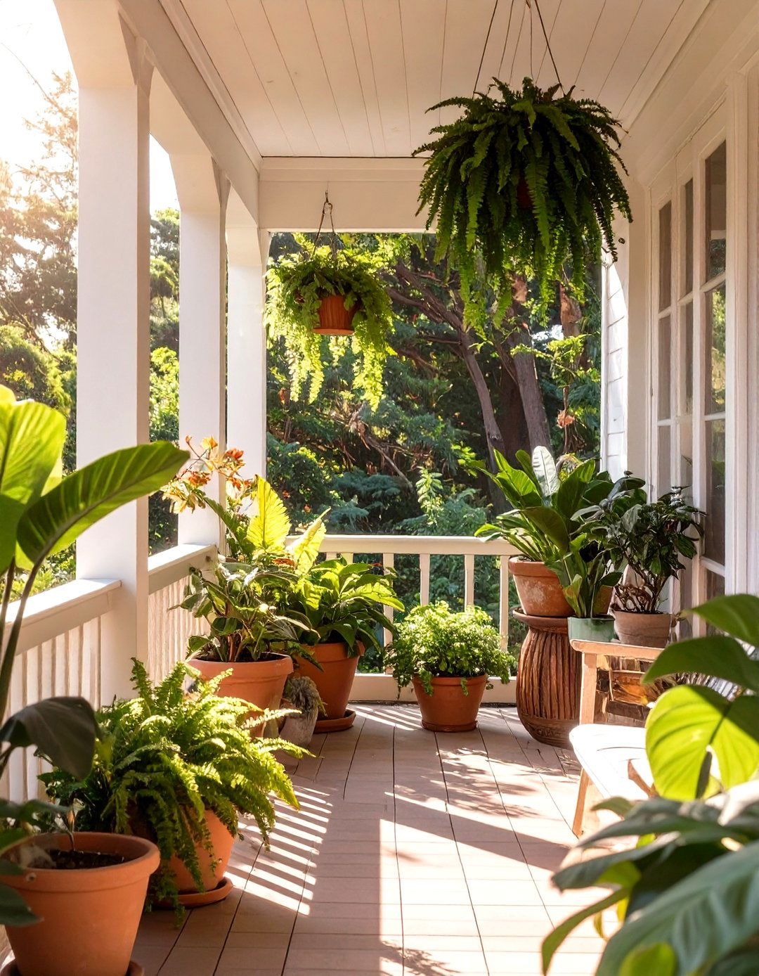 Firefly Create a high quality image with extra brightness of a sun porch transformed into - 30 sun porch ideas