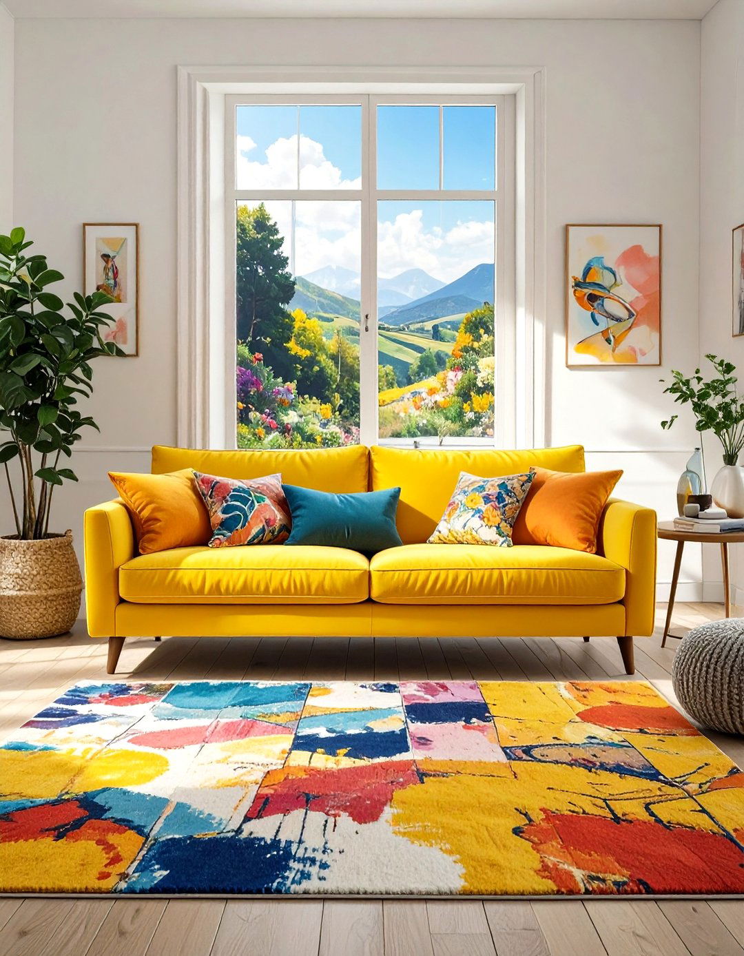 Firefly Create a high quality image with extra brightness of a vibrant living room featur - 30 top trends in interior design