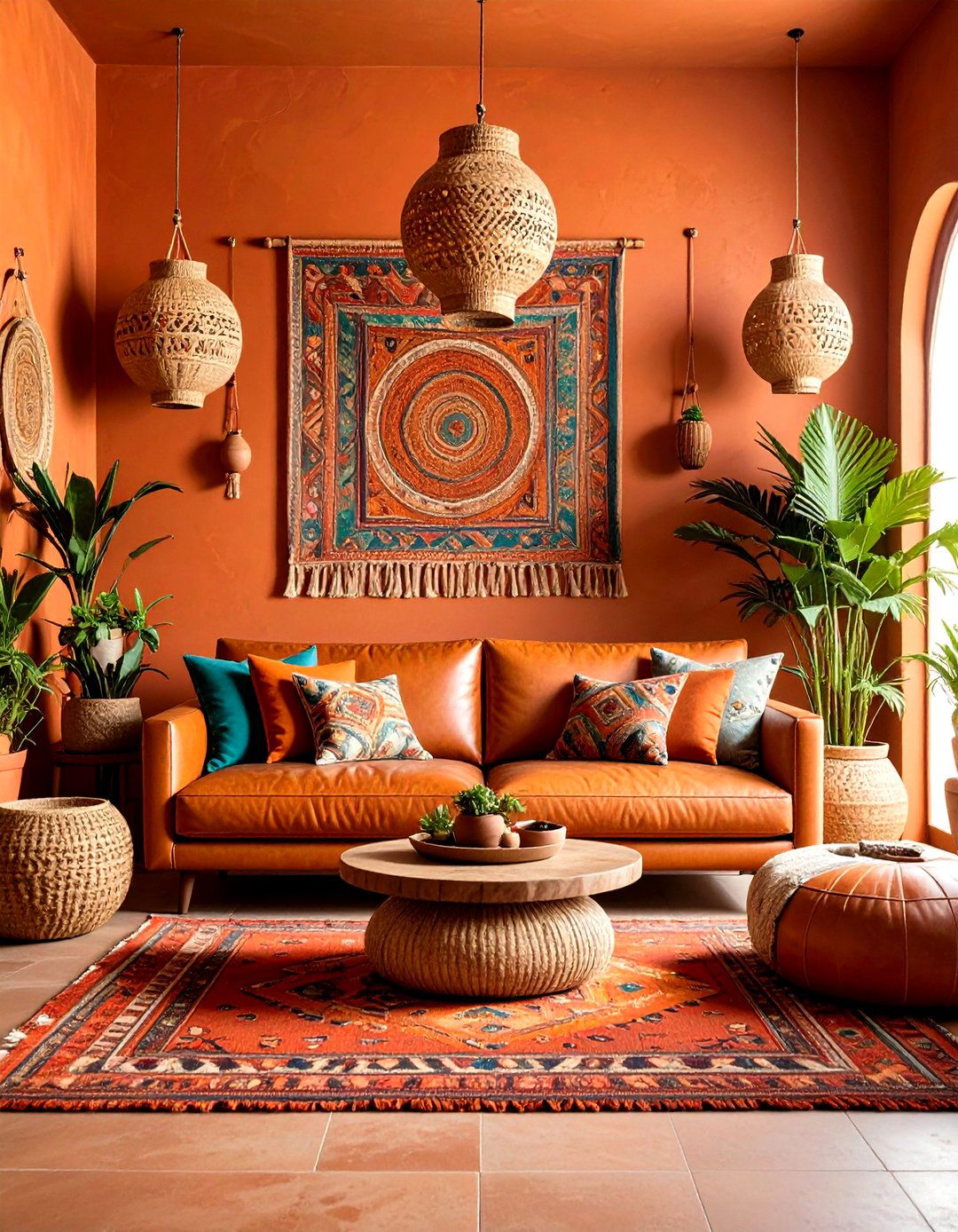 Firefly Create a high quality image with extra brightness of a warm and cozy living room - 30 paint ideas for living room