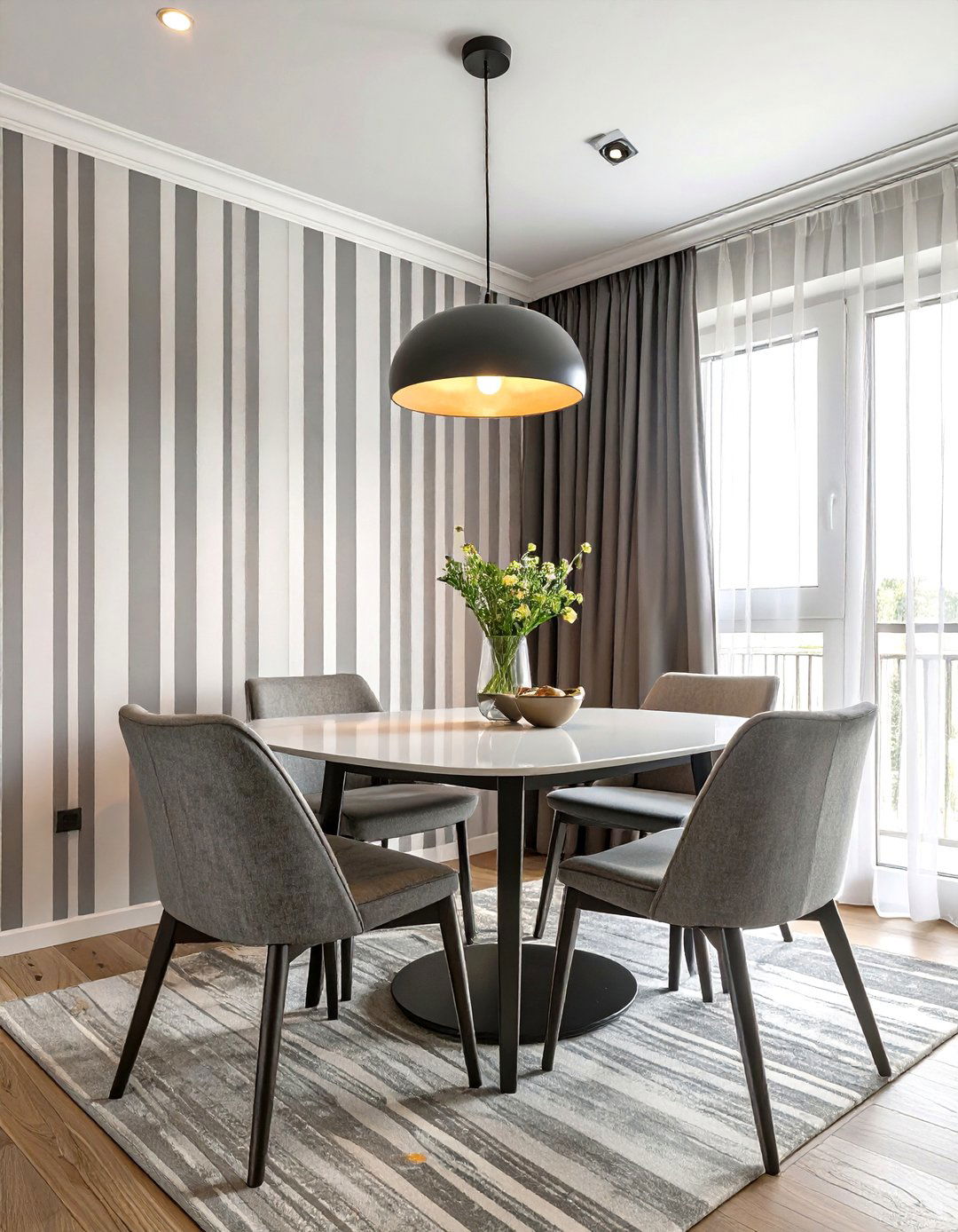 Firefly Create a high quality image with extra brightness of an accent wall in a small di - 30 small dining room decorating ideas