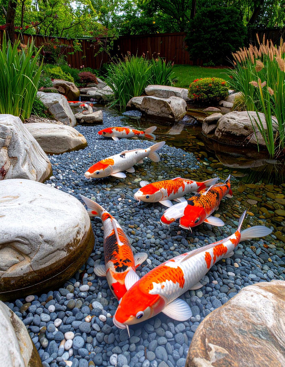 Fish Pond Painted Rocks - 30 rock painting ideas for garden