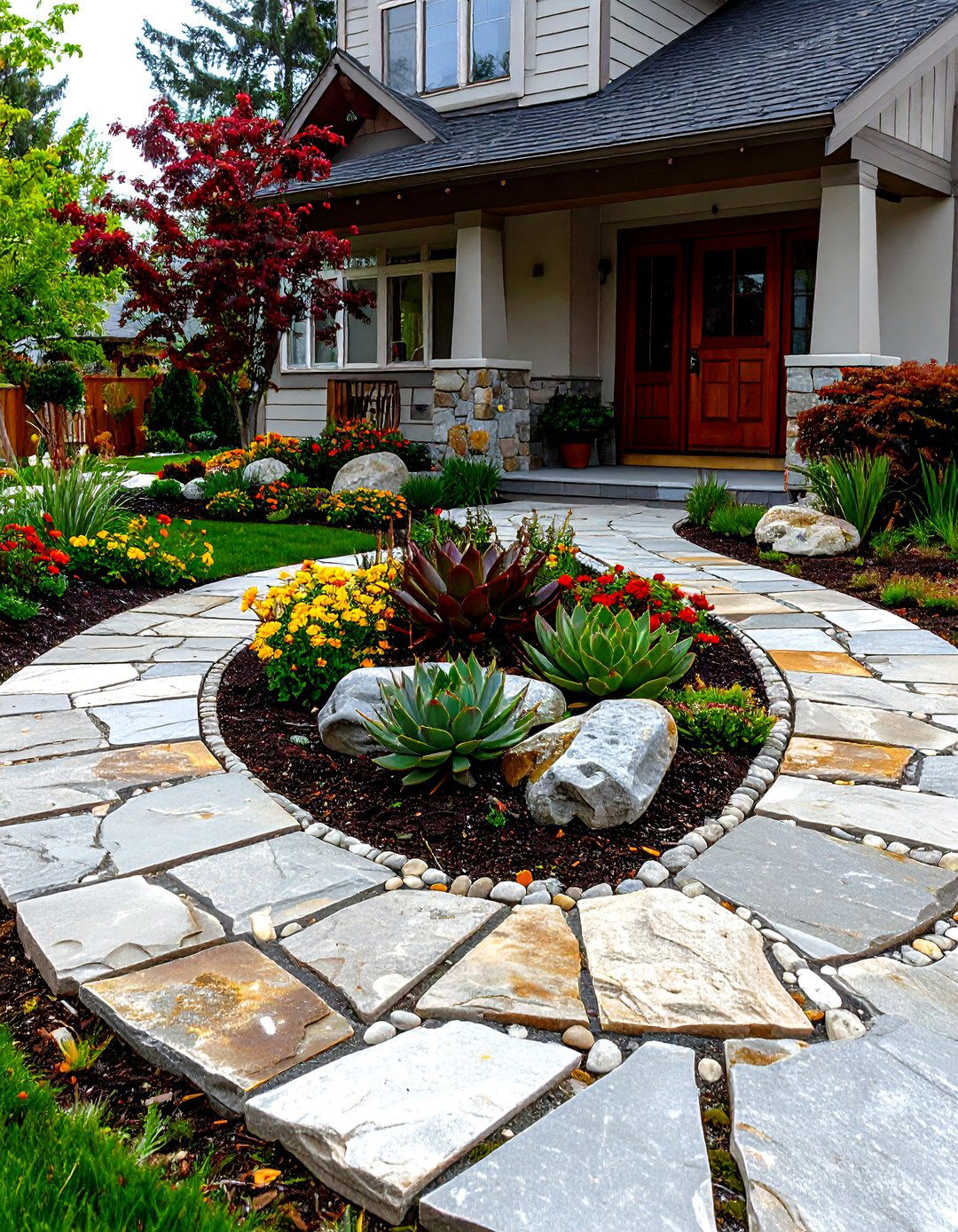 30 Front Yard Half Circle Driveway Designs for Luxury