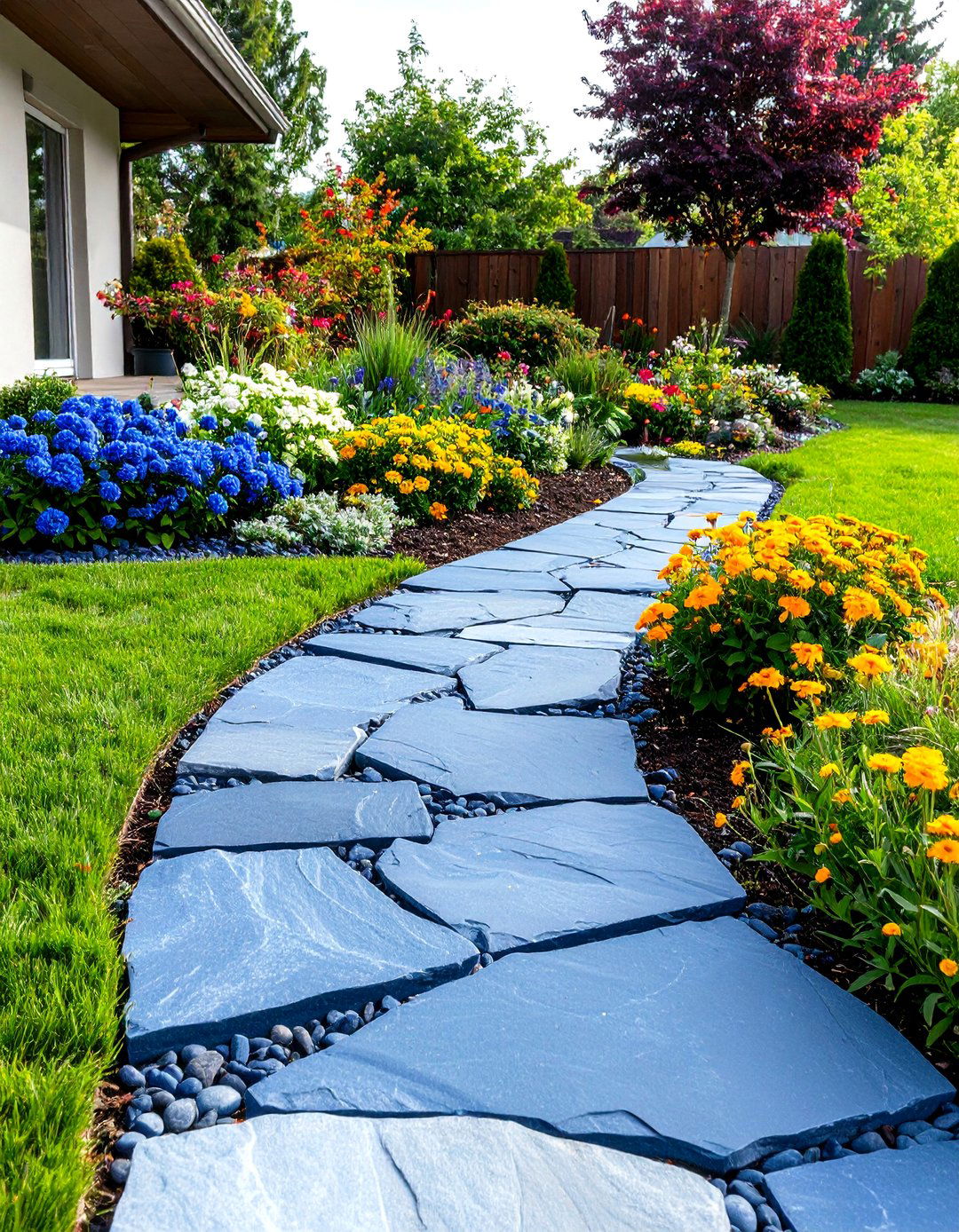 Flagstone Patio Border - 30 patio border ideas