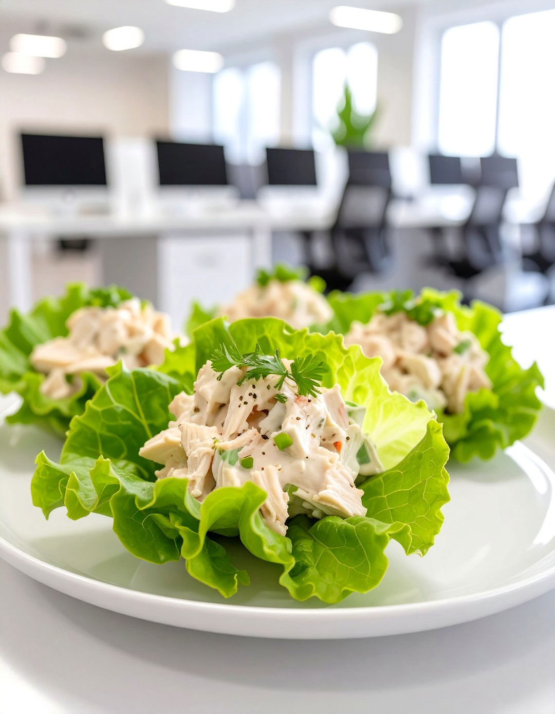 Flavorful Chicken Salad Lettuce Wraps - 30 office lunch ideas