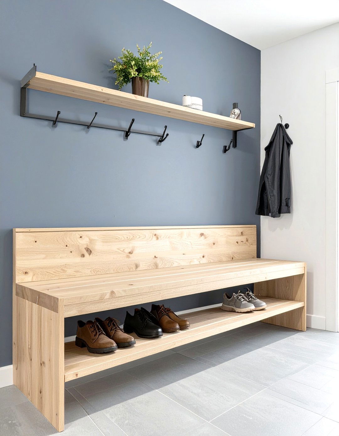 Floating Bench Small Mudroom - 30 small mudroom mudroom ideas
