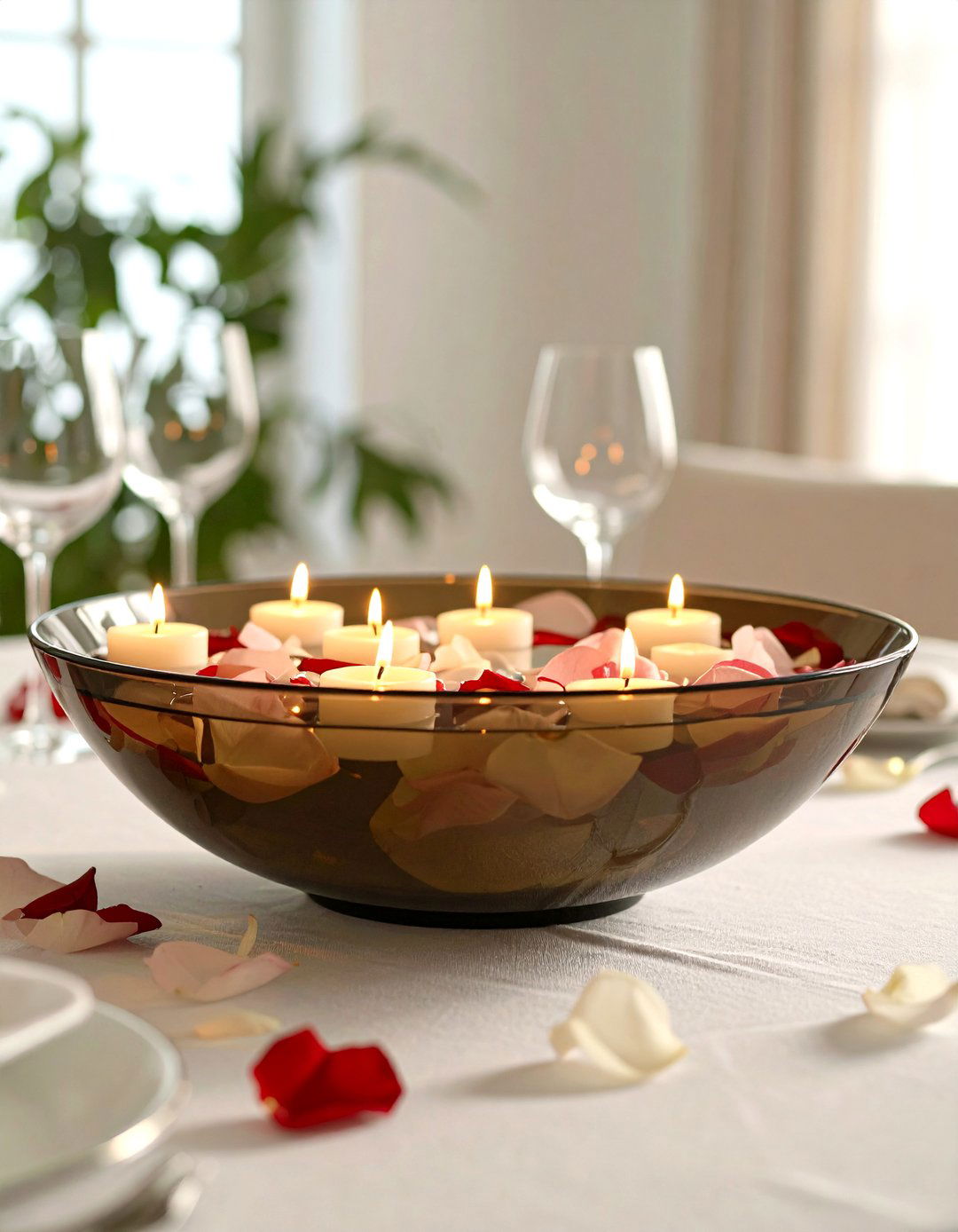 Floating Candle Bowl Kitchen Table - 30 kitchen table decor ideas