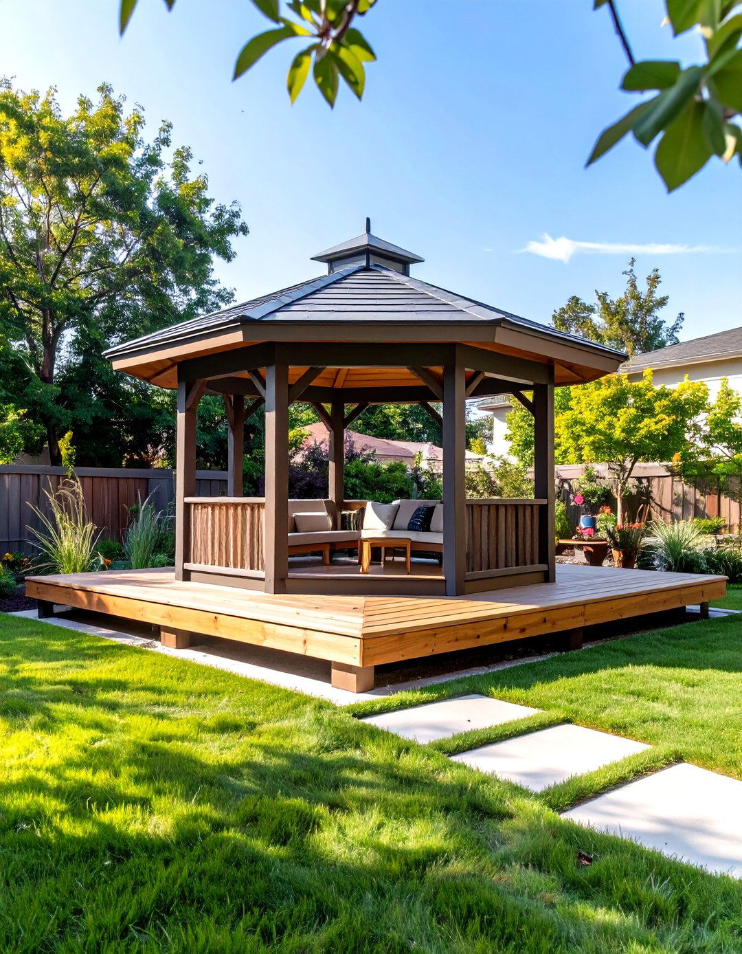 Floating Deck Small Backyard Gazebo - 30 small backyard gazebo ideas