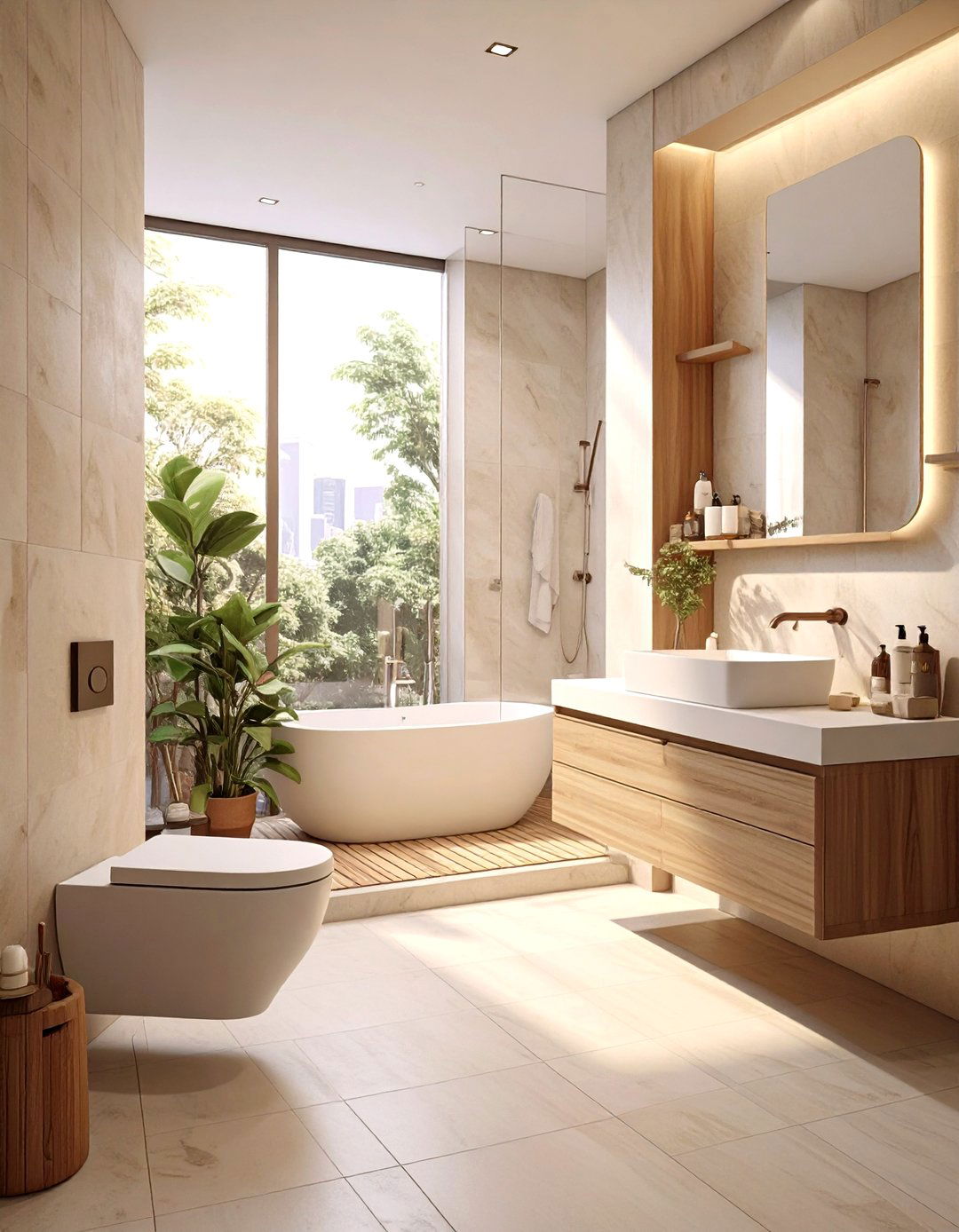 Floating Elements Bathroom - 30 modern bathroom decor ideas