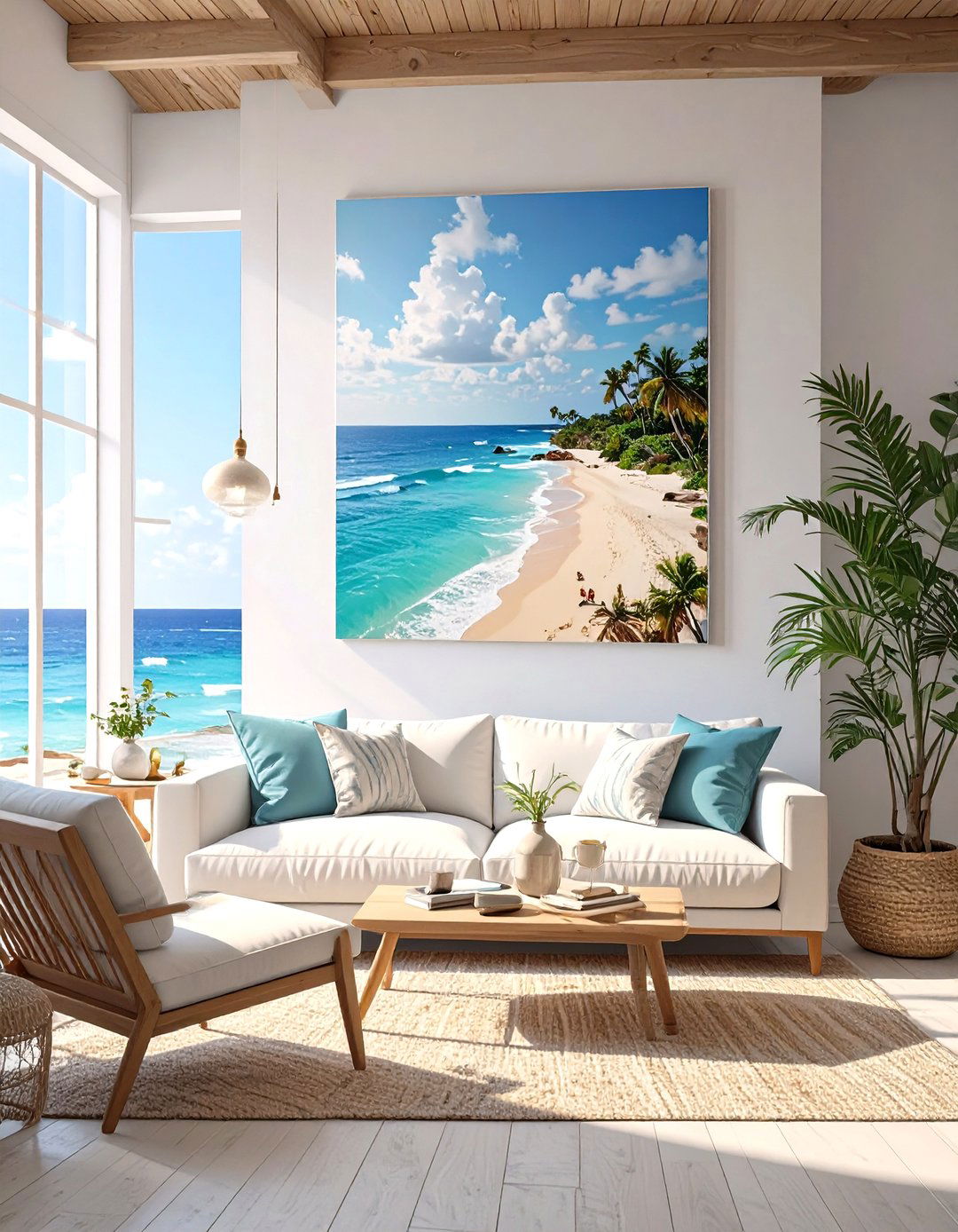 Floating Frame Canvas Prints - 30 wall decoration ideas for living room