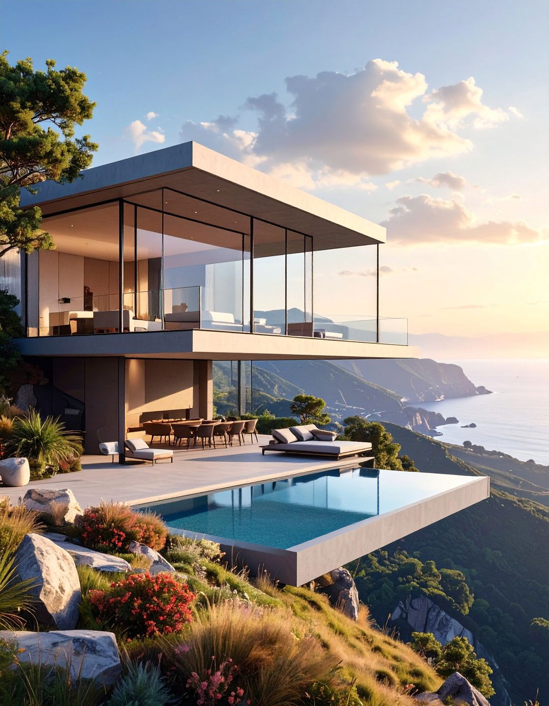 Floating Minimalist Cantilever House - 30 minimalist house design ideas