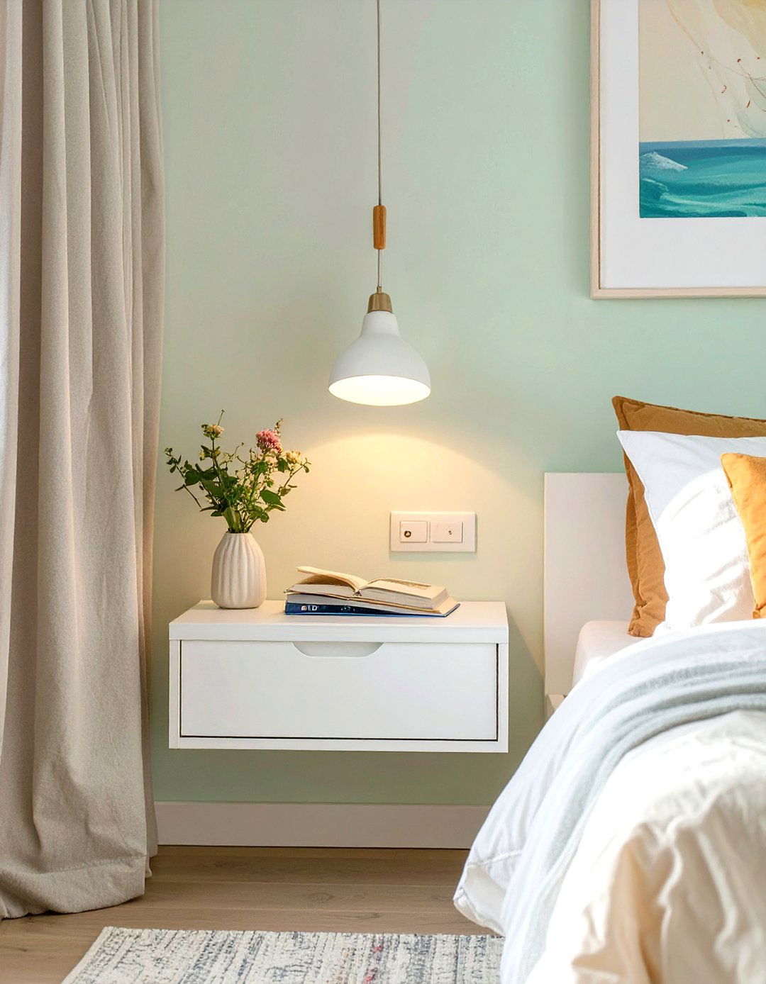 Floating Nightstand Design - 30 small teen bedroom ideas
