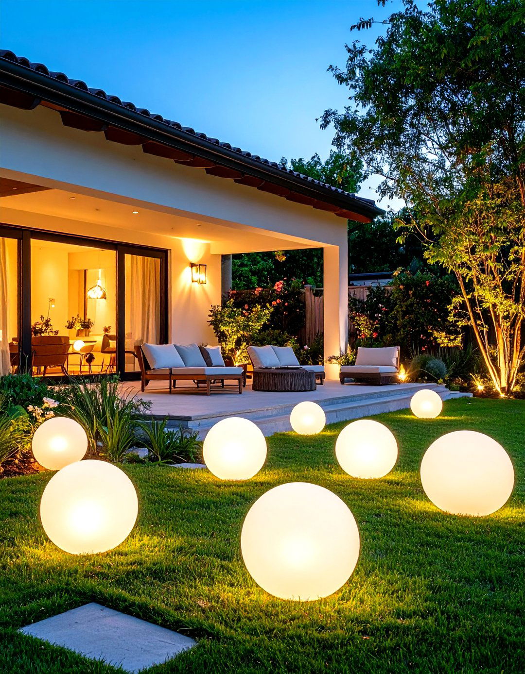 Floating Orb Patio Lights - 30 patio light ideas