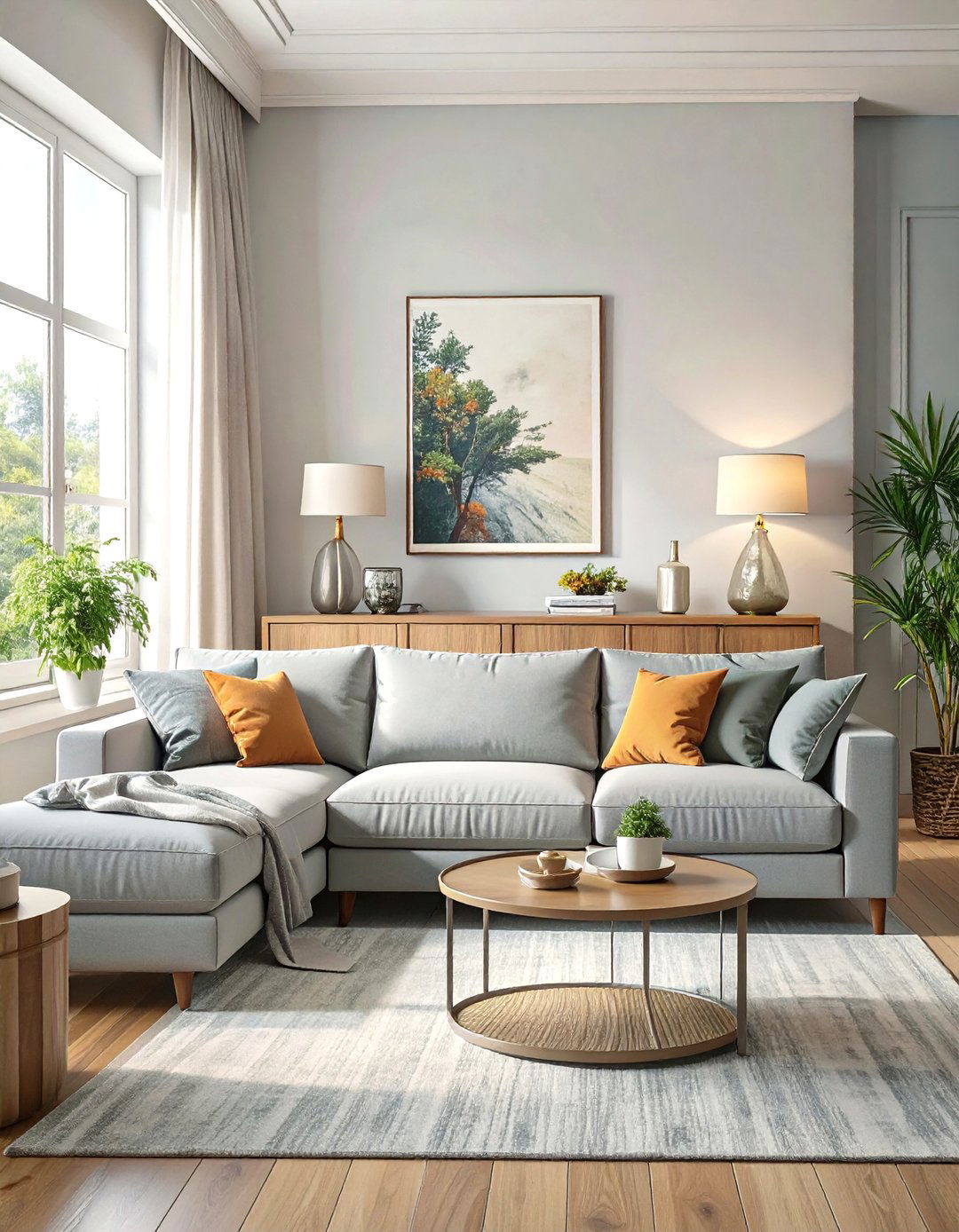 Floating Sectional in an Open Concept Space - 30 sectional living room ideas