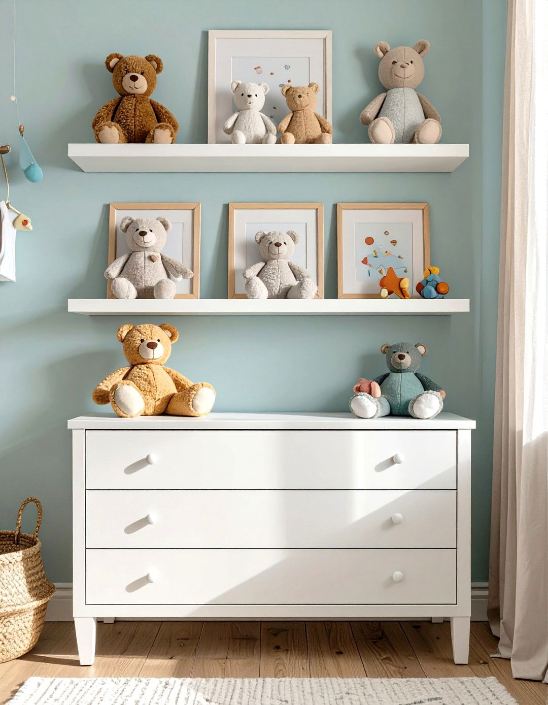 Floating Shelves Nursery - 30 small nursery ideas