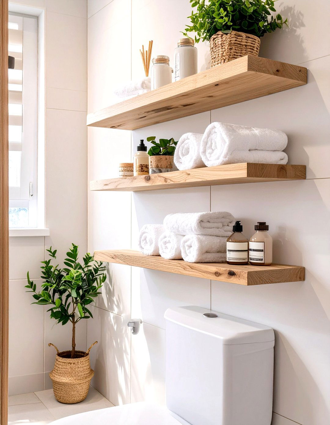 Floating Shelves for Display and Storage - 30 teen girl bathroom ideas