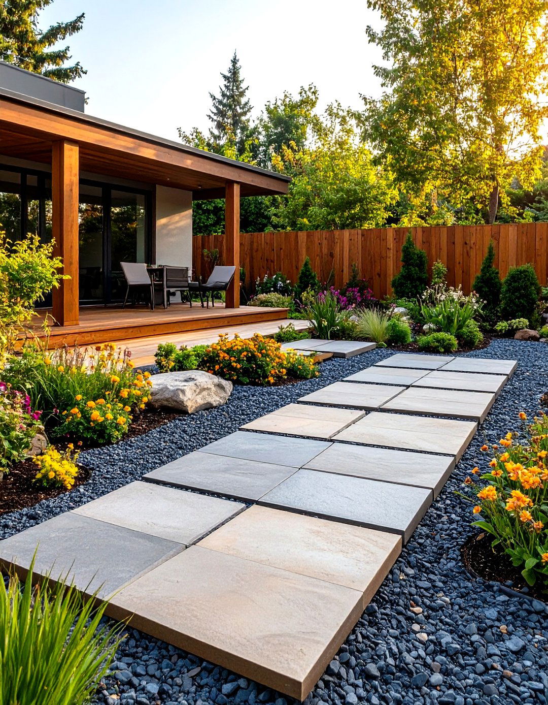 Floating Step Stone Paver Patio - 30 paver patio ideas on a budget