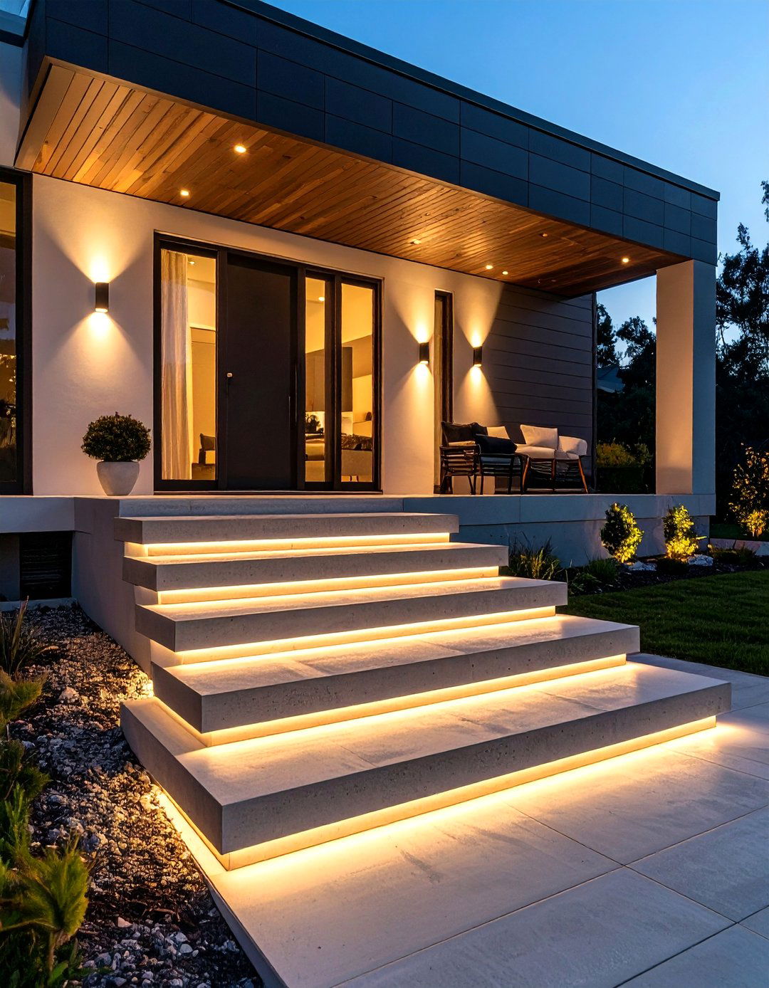 Floating Steps Porch Entry - 30 31 modern front porch ideas
