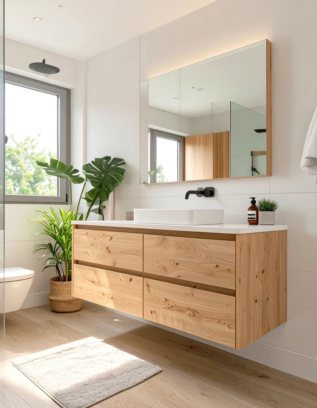 Floating Vanities for an Airy Feel - 30 scandinavian bathroom design ideas