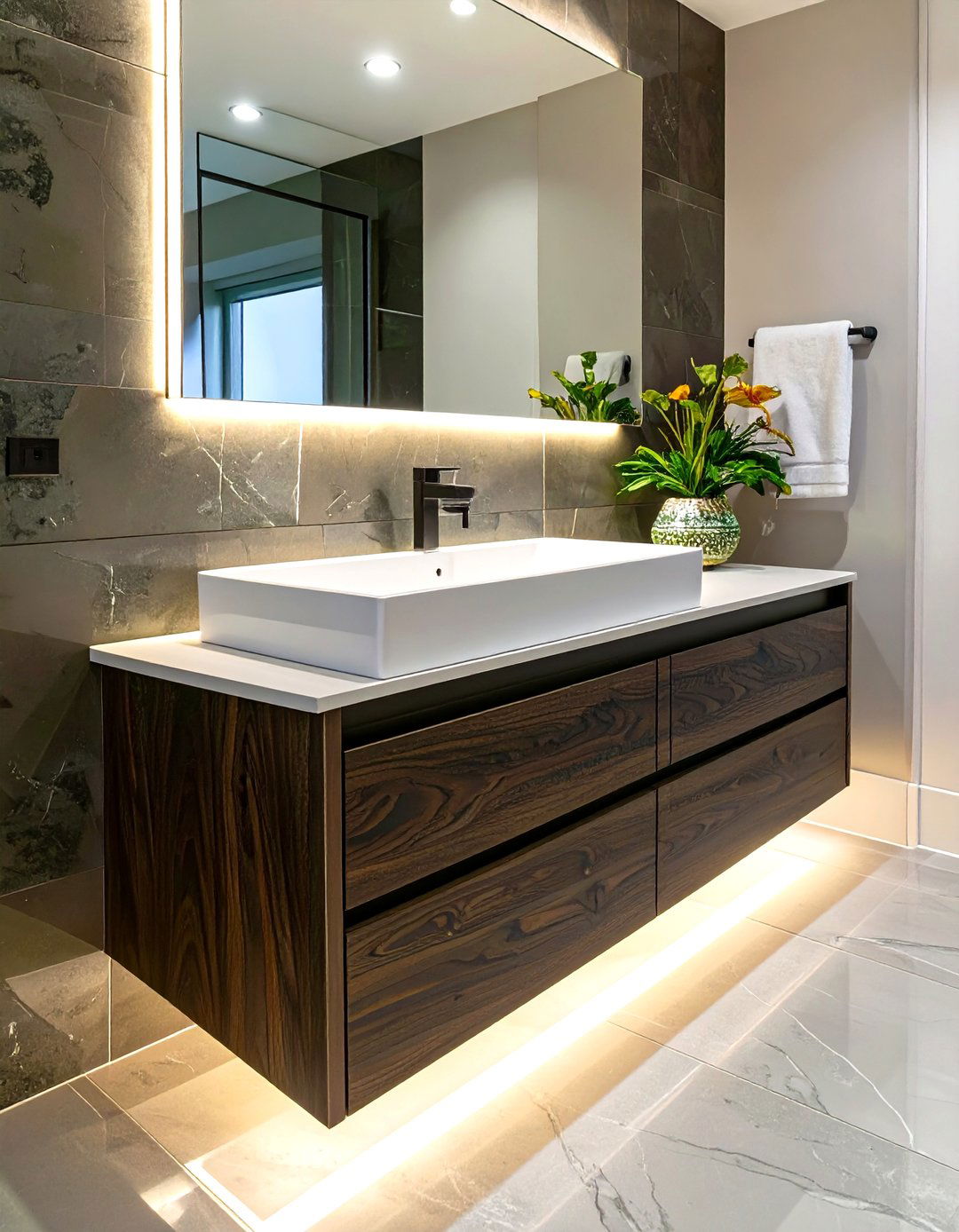 Floating Vanities with Integrated Sinks - 30 what are the top bathroom renovation ideas ideas