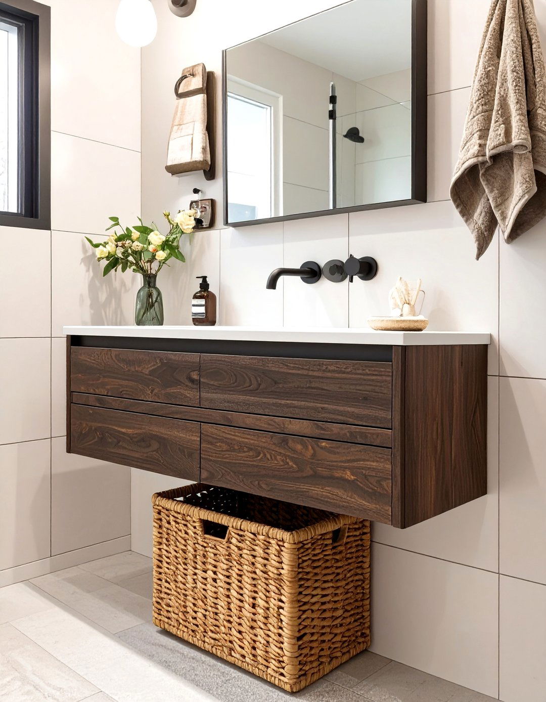 Floating Vanity Bathroom - 30 bathroom organizer ideas