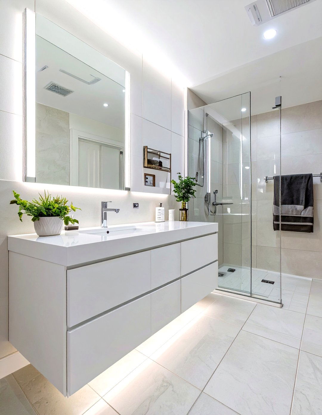 Floating Vanity Guest Bathroom - 30 modern guest bathroom ideas