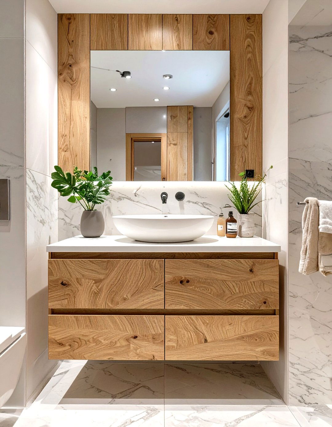 Floating Vanity Installation - 30 small bathroom decor ideas