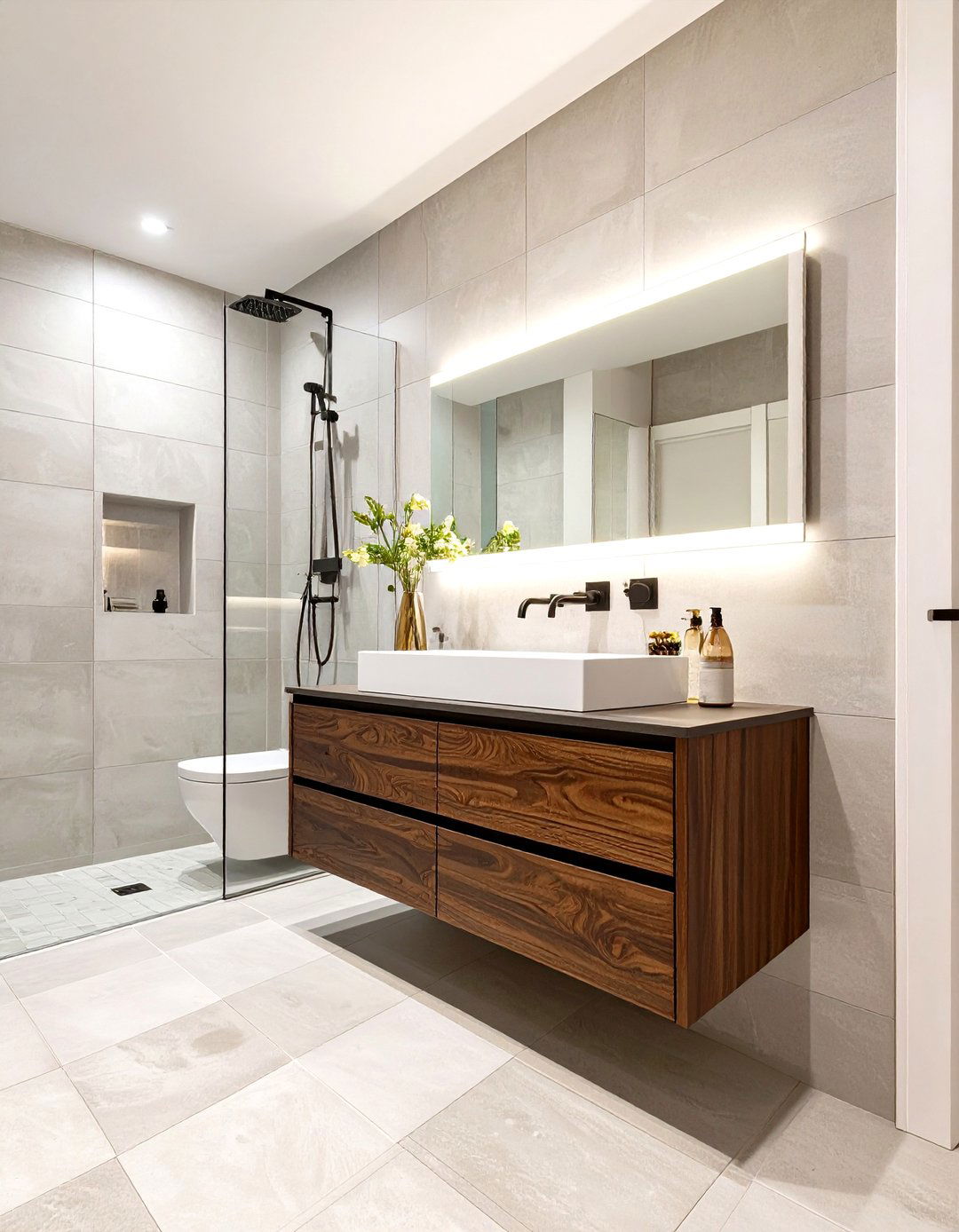 Floating Vanity Wet Room Design - 30 wet room bathroom ideas
