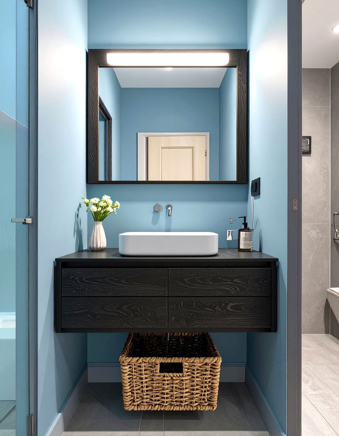 Floating Vanity for an Airy Feel - 30 very small small half bathroom ideas