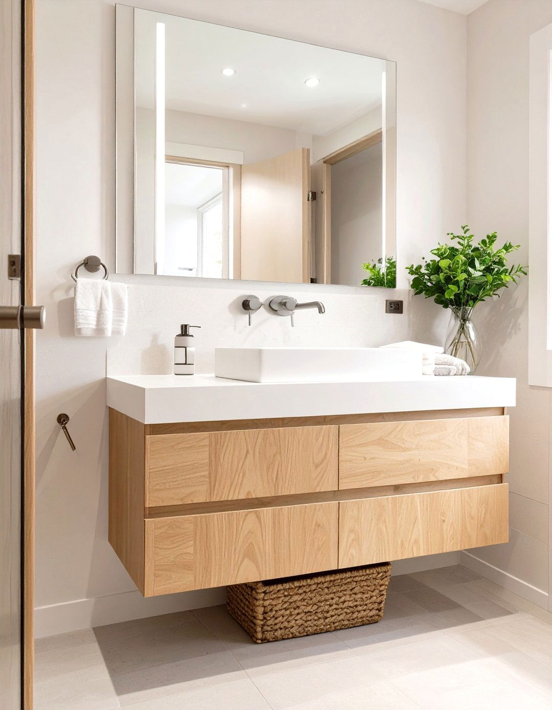Floating Vanity for an Illusion of Space - 30 small half bathroom ideas