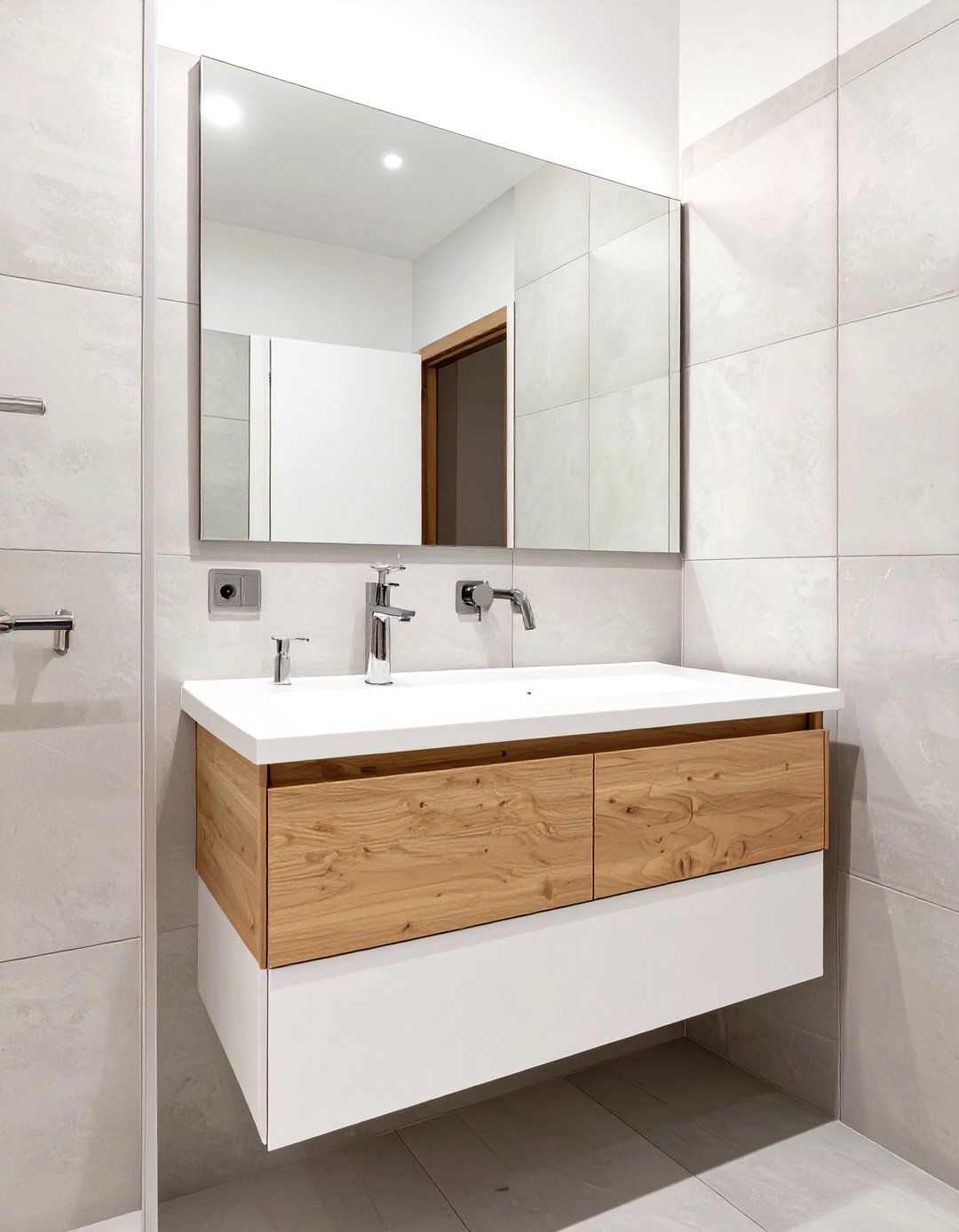 Floating Vanity in Small Modern Bathrooms - 30 small modern bathroom ideas