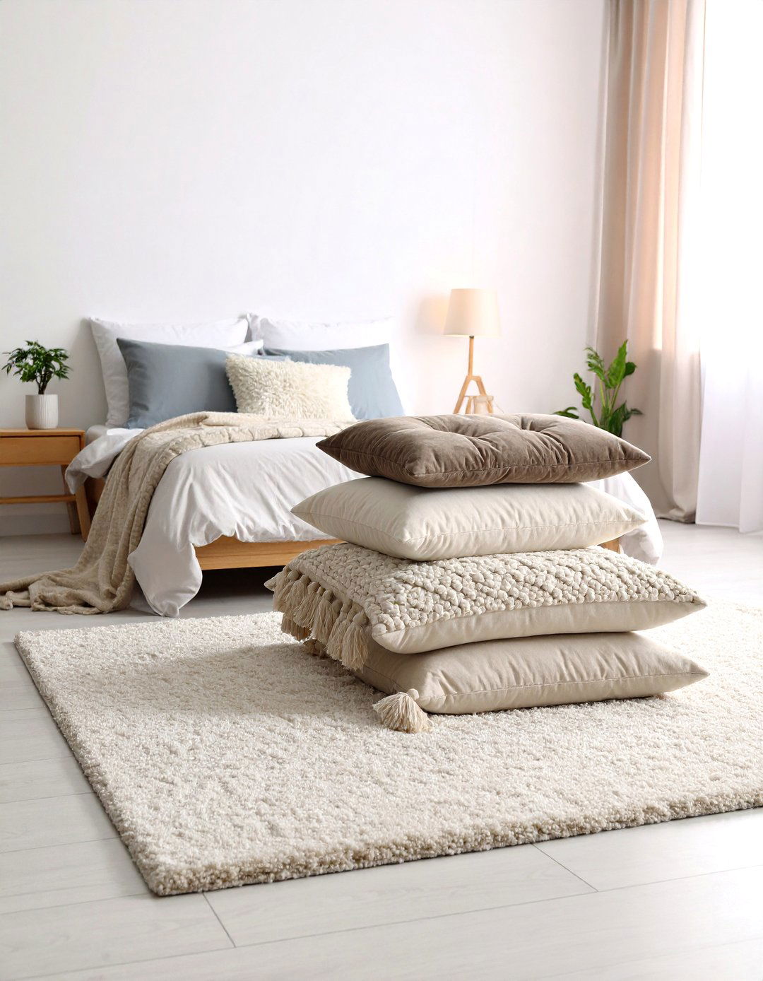 Floor Cushion and Rug Prayer Area - 30 prayer closet ideas