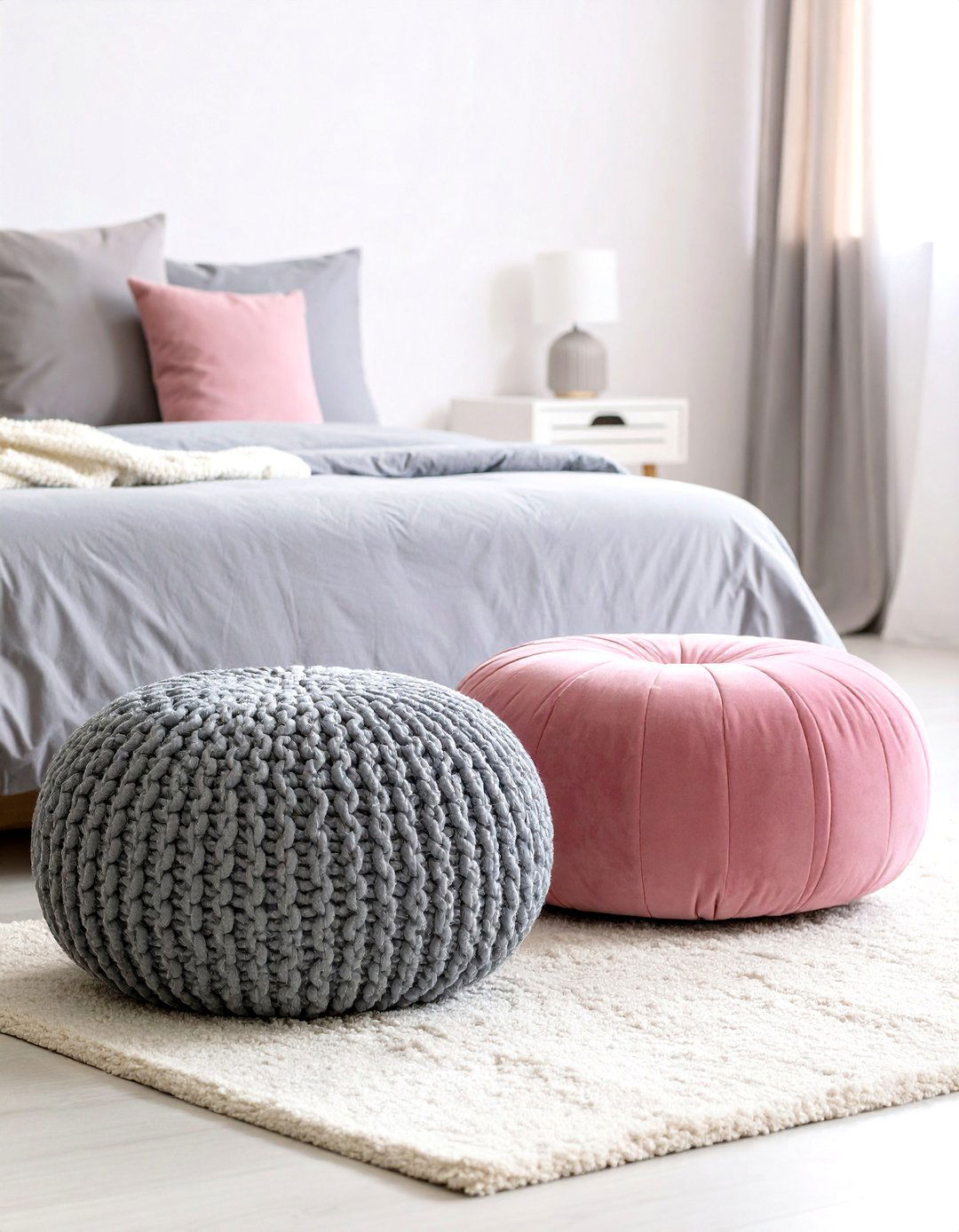 Floor Poufs for Casual Seating - 30 room decor ideas for girls