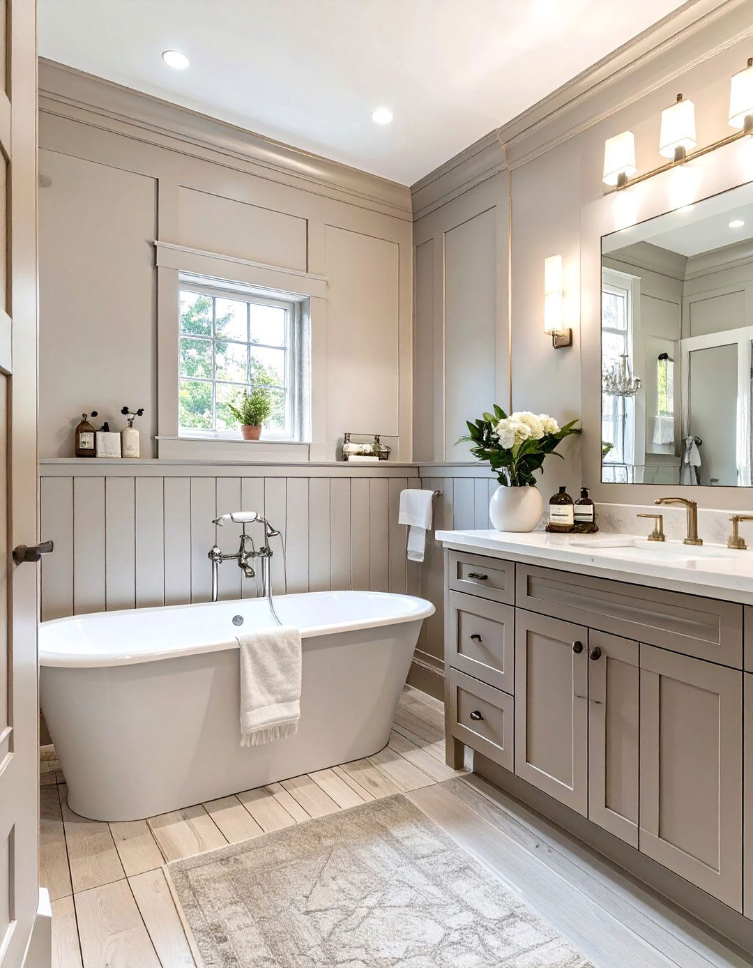 Floor to Ceiling Bathroom Wainscoting - 30 bathroom wainscoting ideas